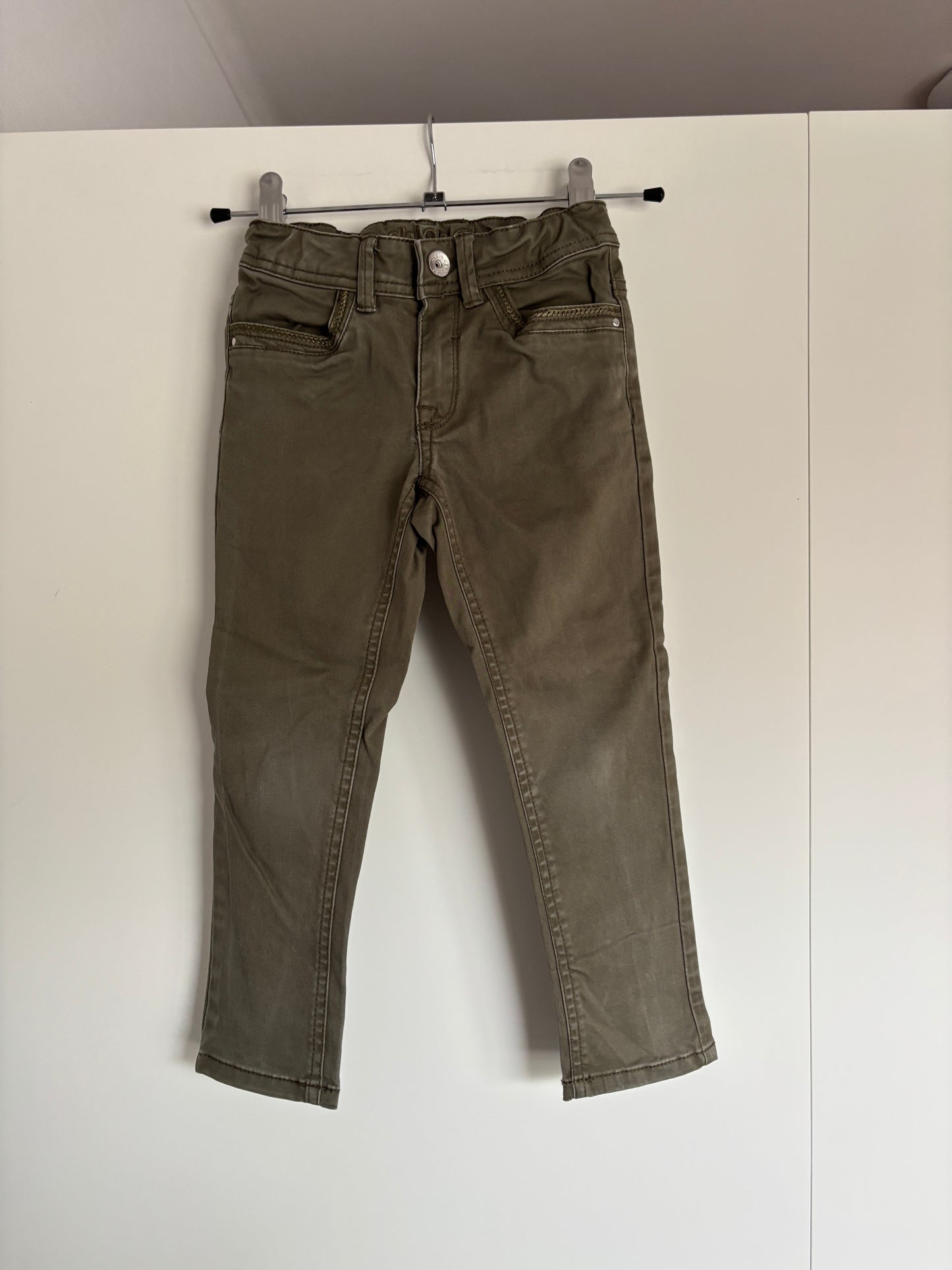 Khaki skinny jeansbroek