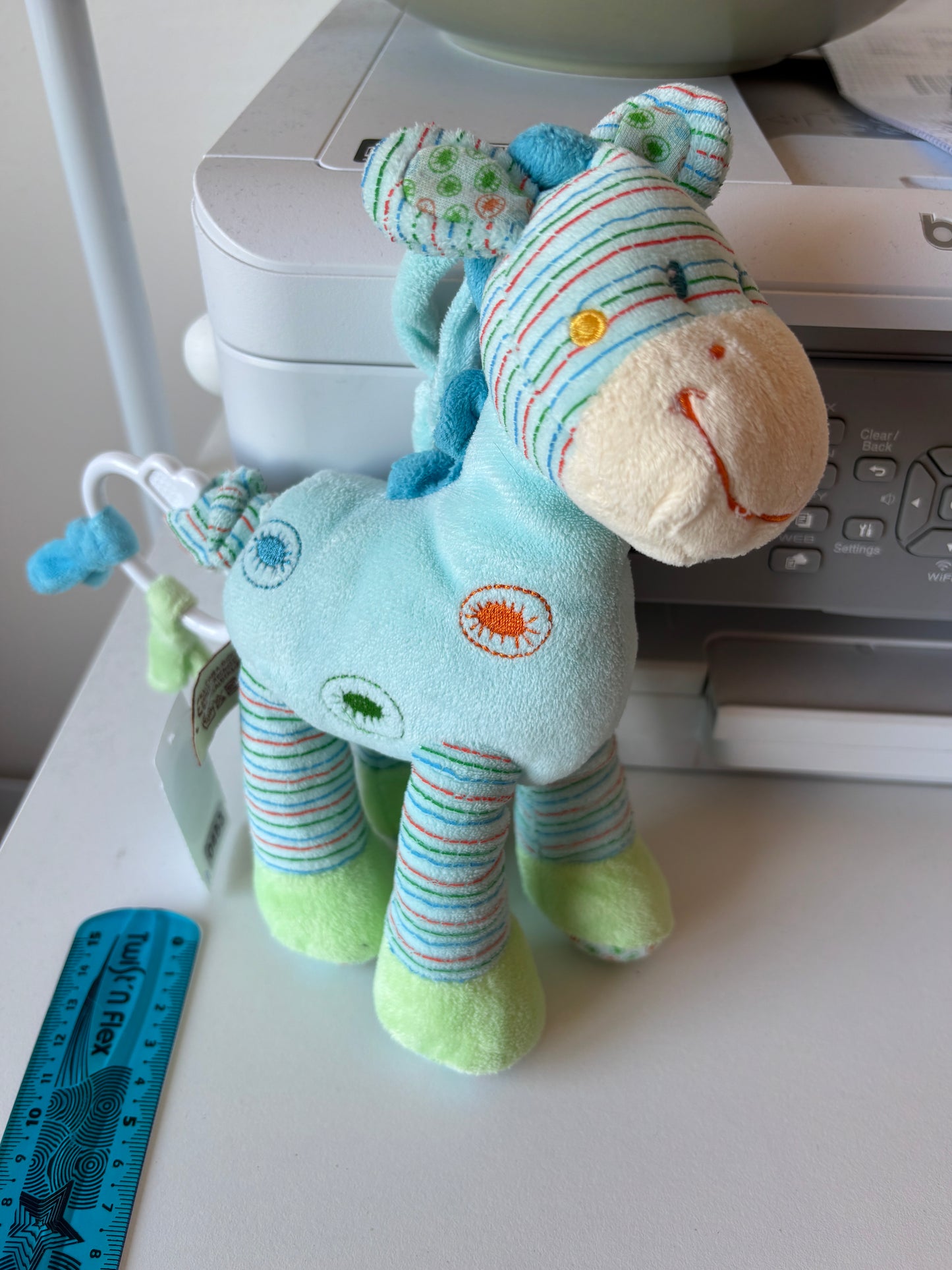 Lichtblauw paardenmuziekmobieltje