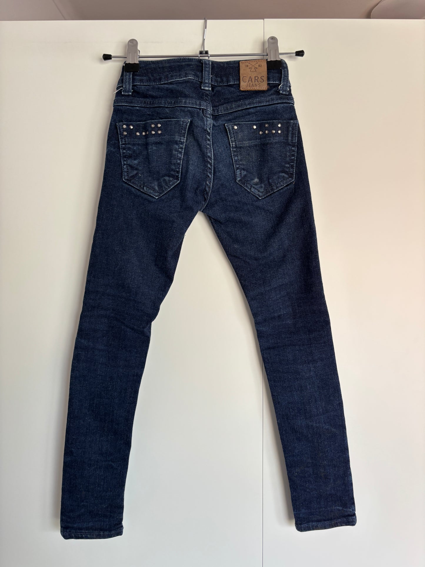 Marineblauwe skinny jeansbroek