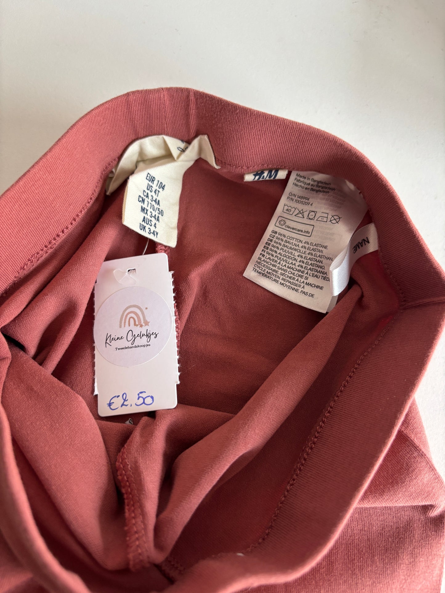 Koraalkleurige legging