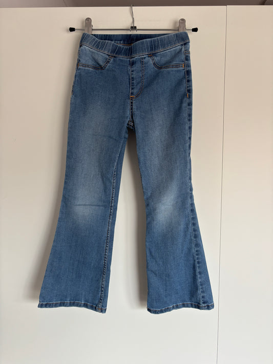 Lichtblauwe flared jegging