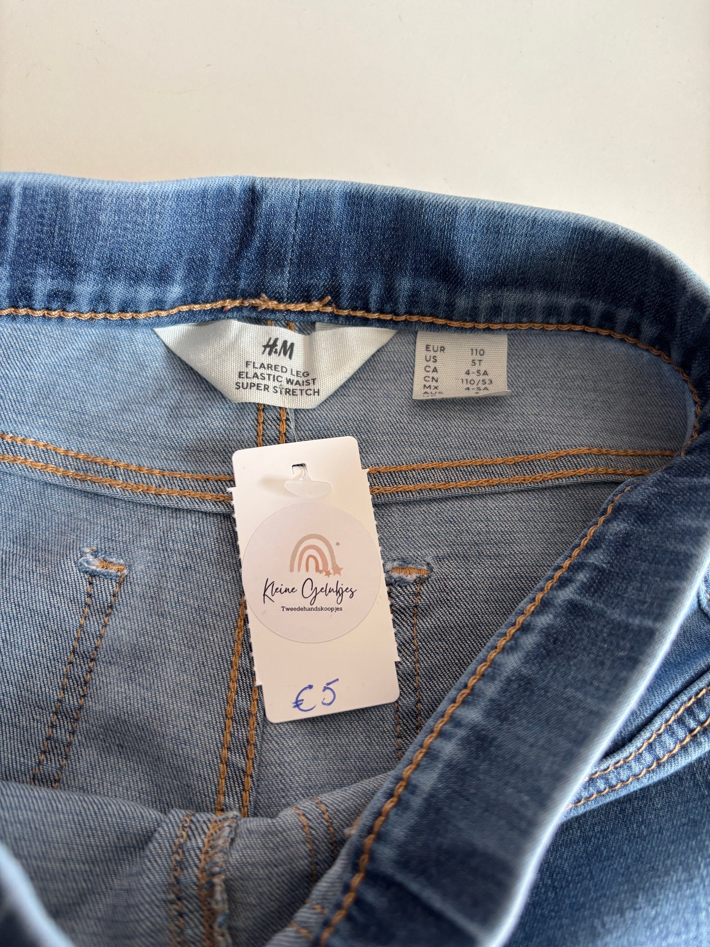 Lichtblauwe flared jegging