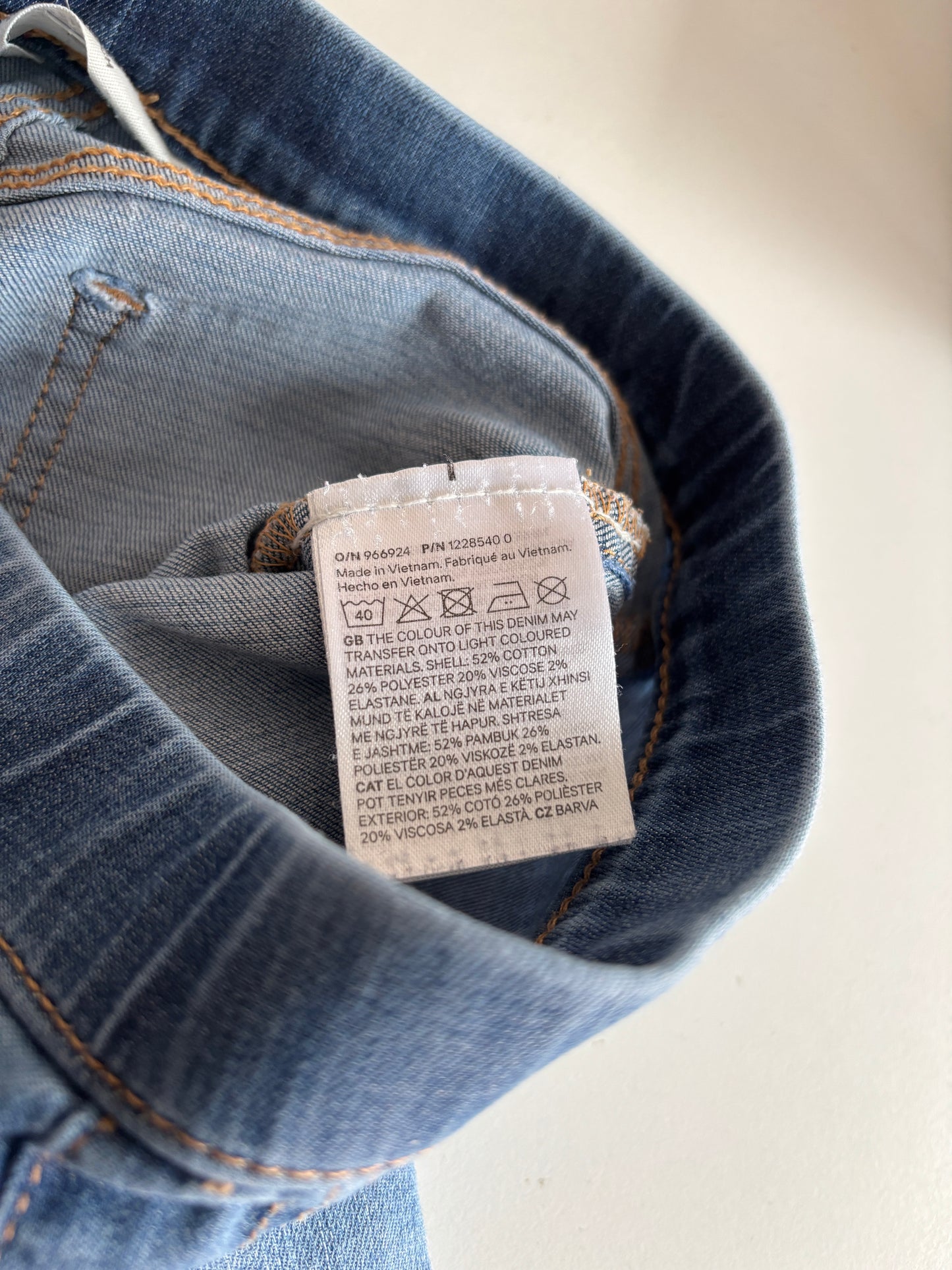 Lichtblauwe flared jegging