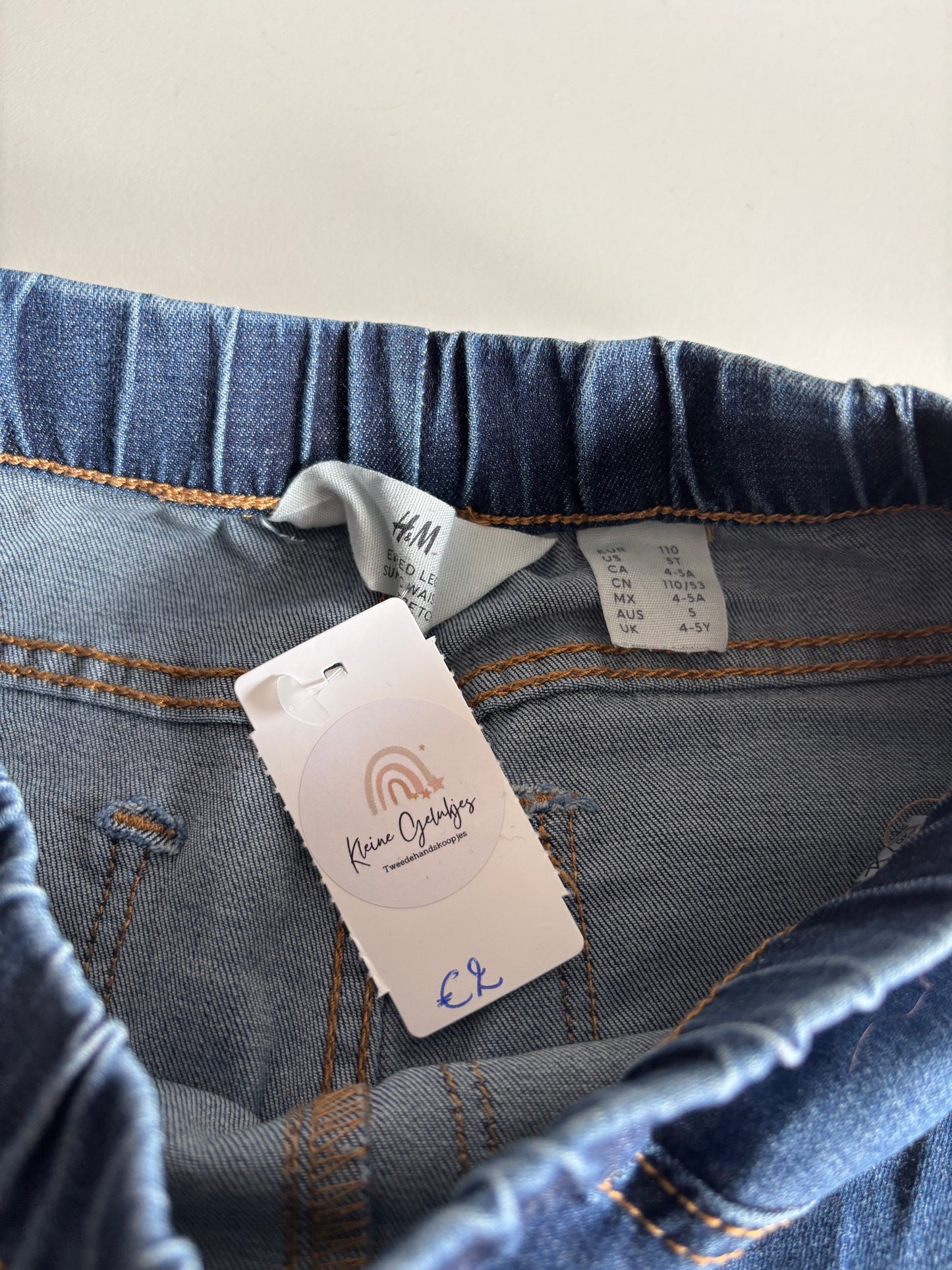 Flared jegging met steentjes