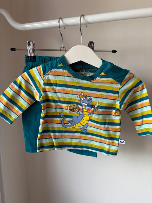 Gestreepte tweedelige pyjama