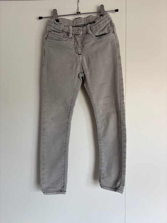 Lichtgrijze jeansbroek