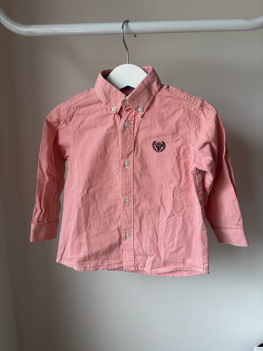 Oranje gestreept hemd