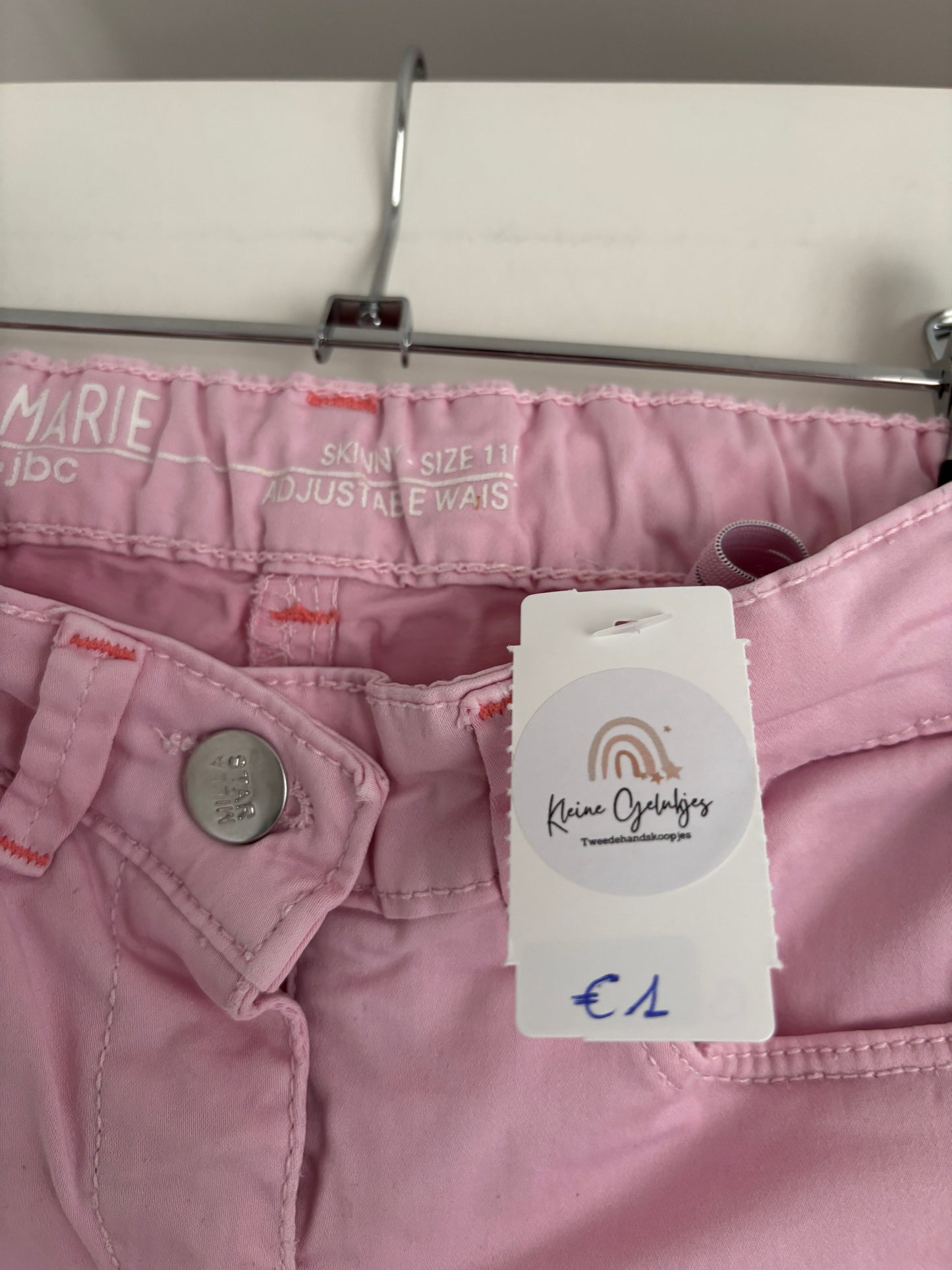 Roze jeansbroek