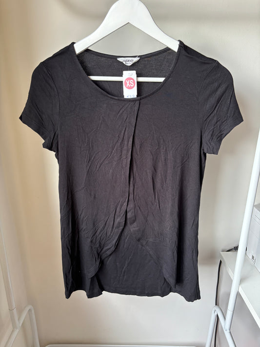 Zwart voedingst-shirt