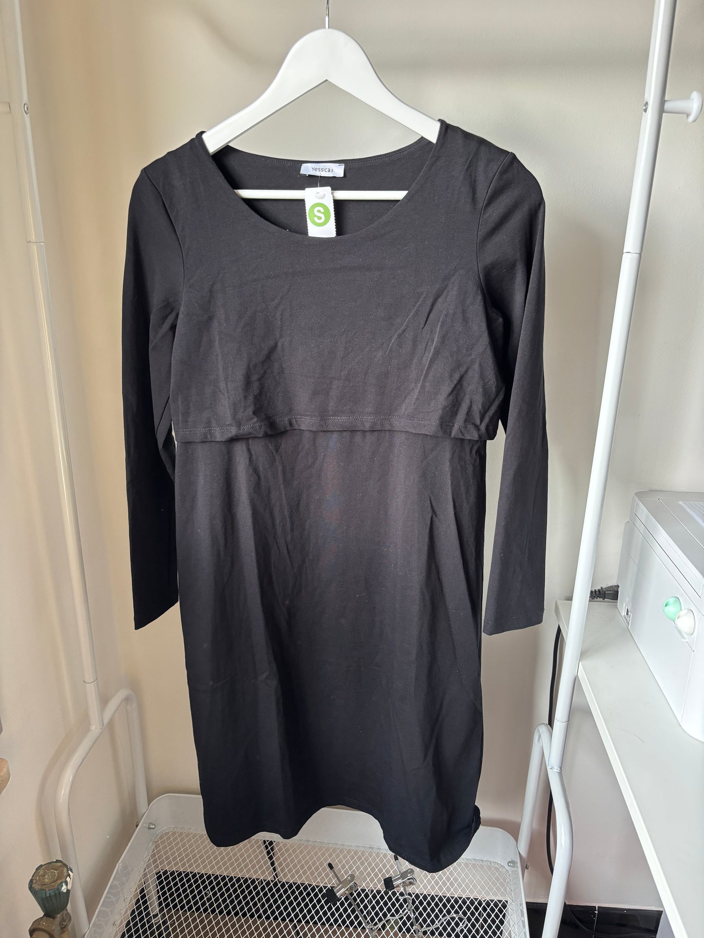 Zwarte zwangerschapsjurk