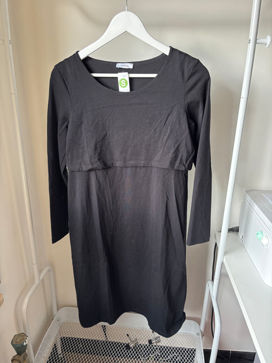 Zwarte zwangerschapsjurk