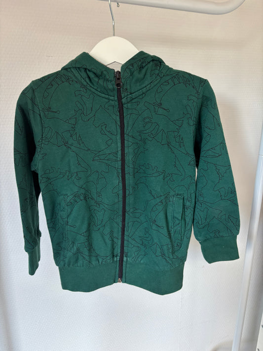 Groene vest met capuchon