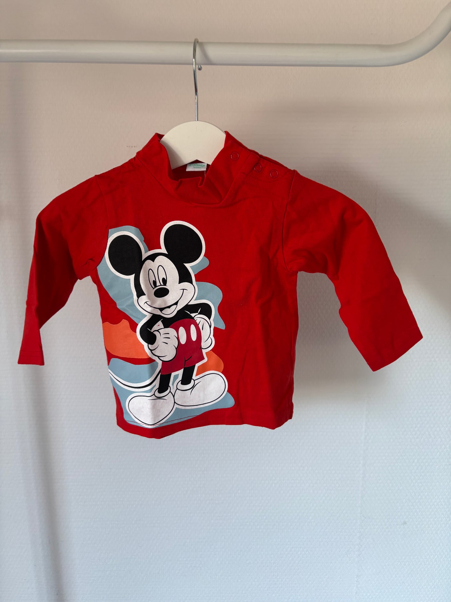 Rode longsleeve Mickey Mouse