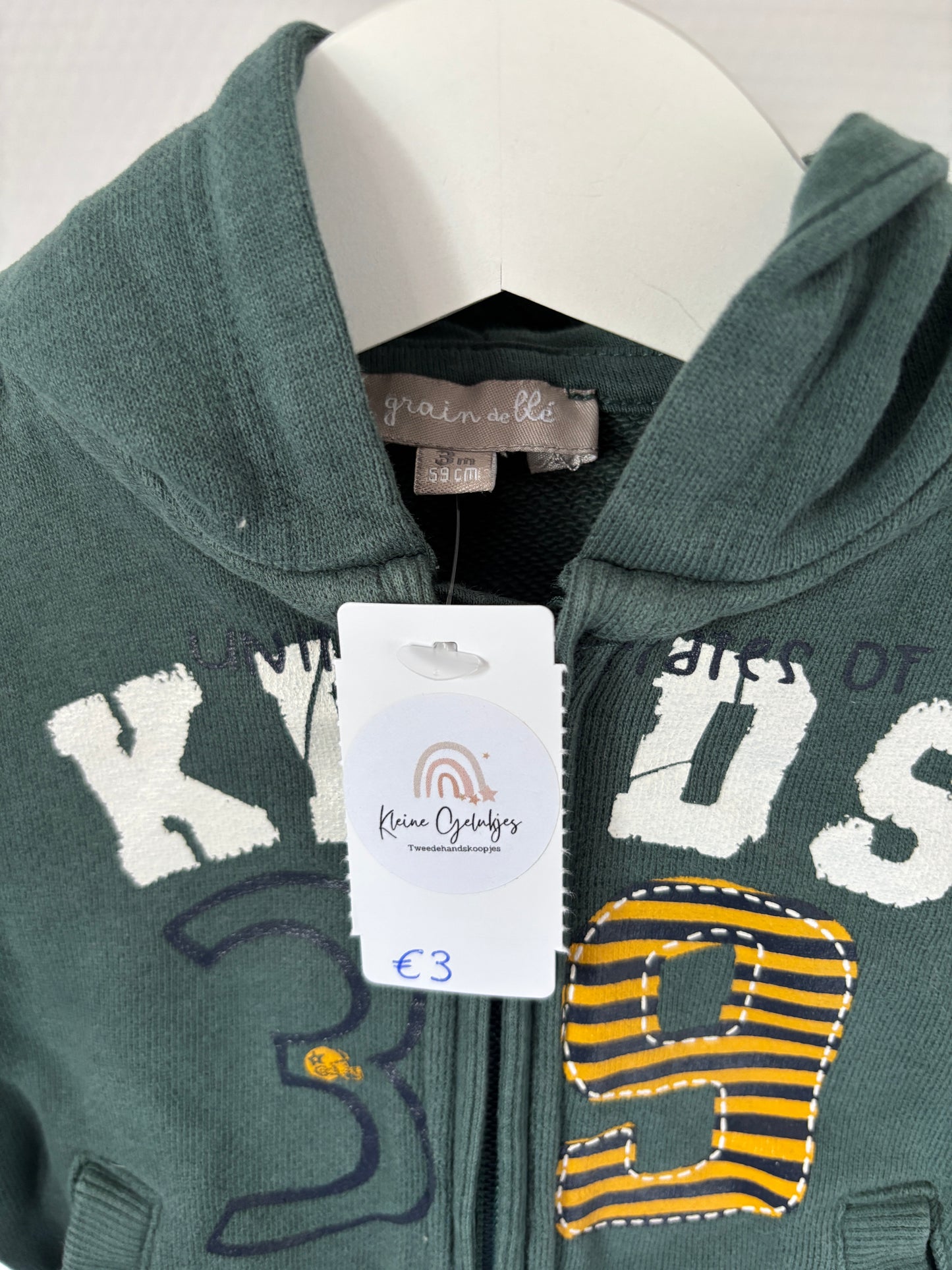 Groene vest met capuchon