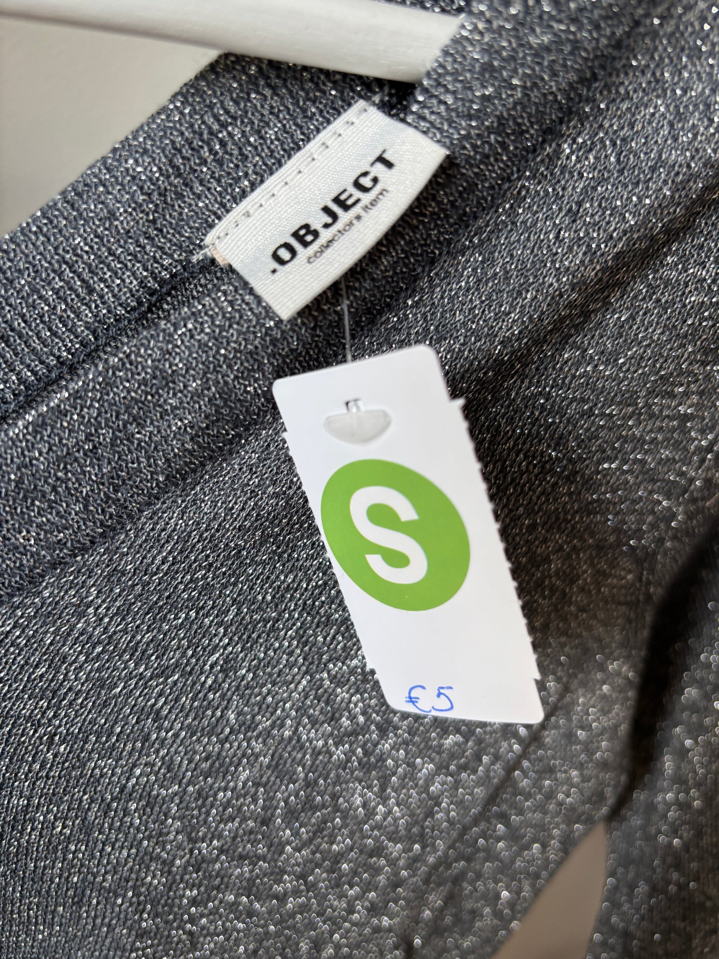 Marineblauwe glitterblouse