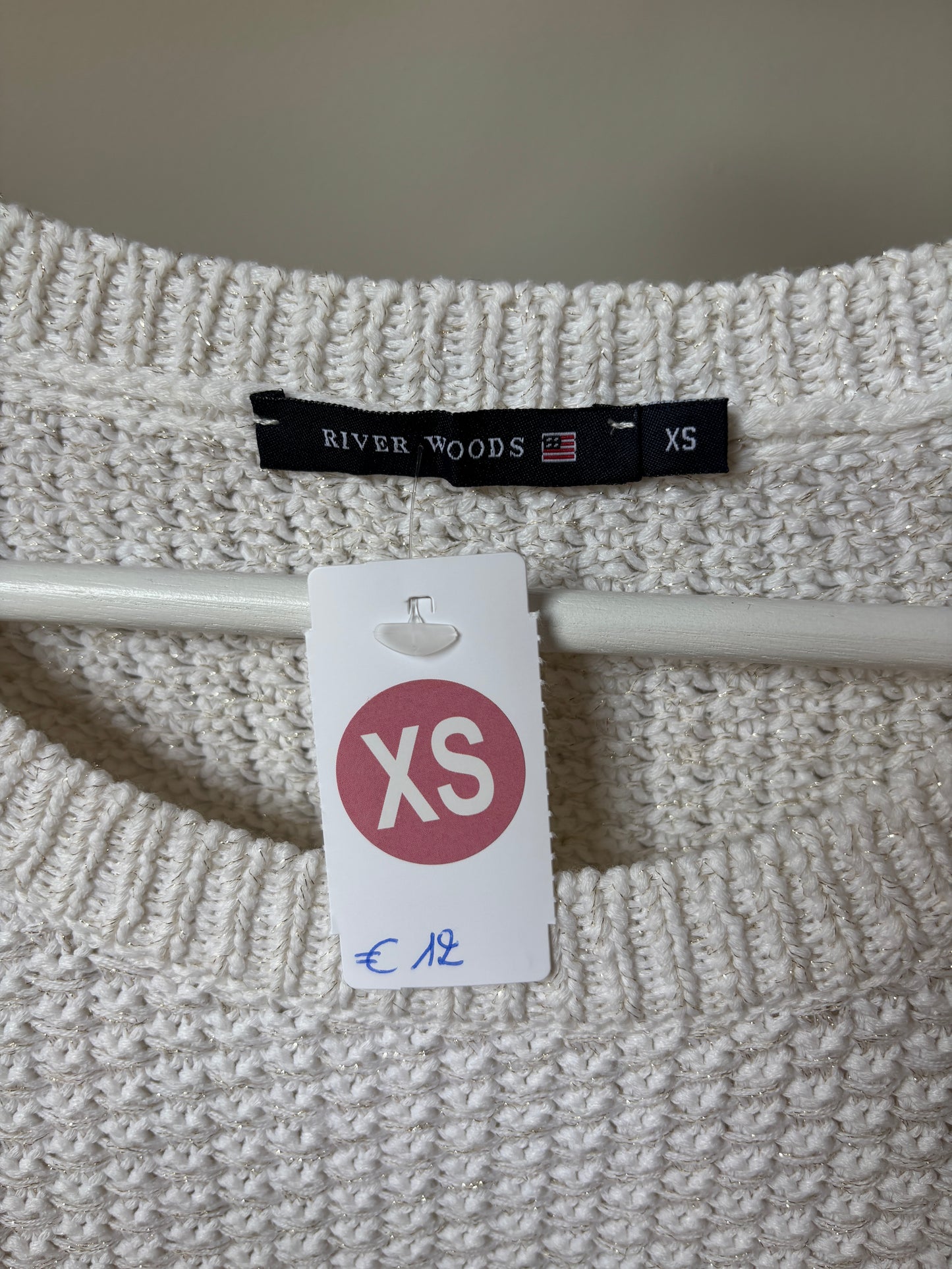 Witte trui met korte mouwen