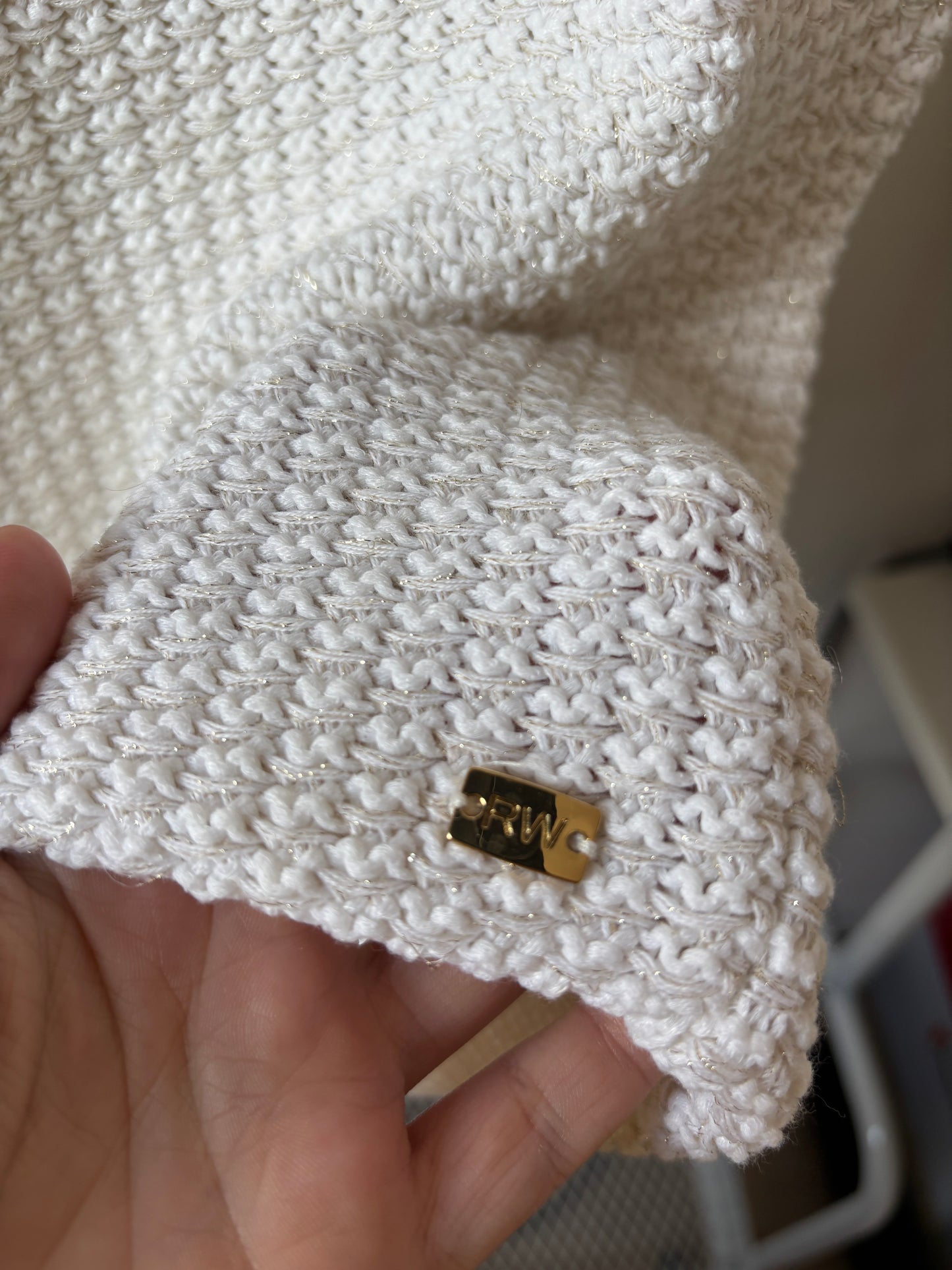 Witte trui met korte mouwen