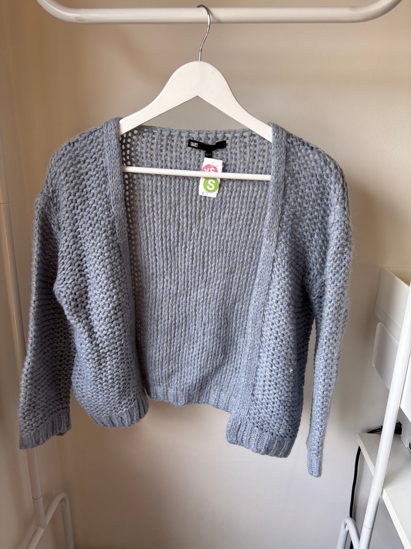 Lichtblauwe cardigan