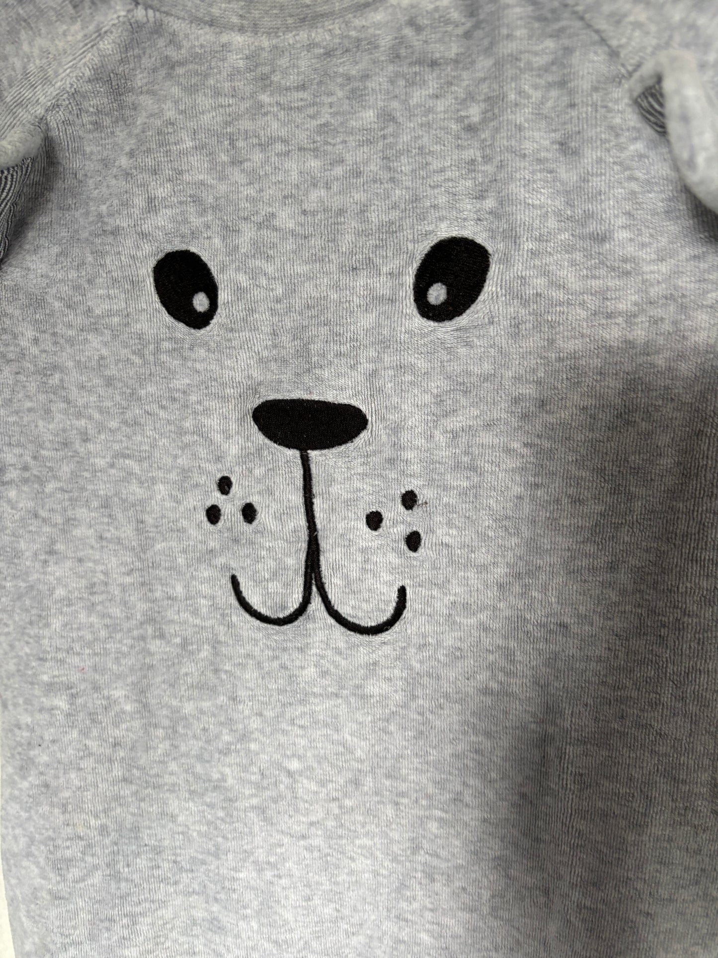 Grijze eendelige winterpyjama