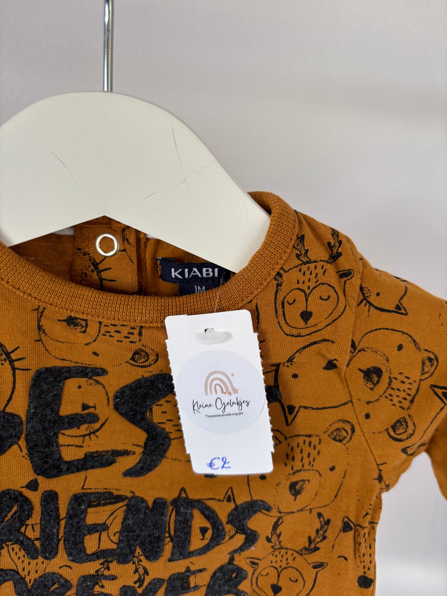 Bruine longsleeve "Best friends forever"