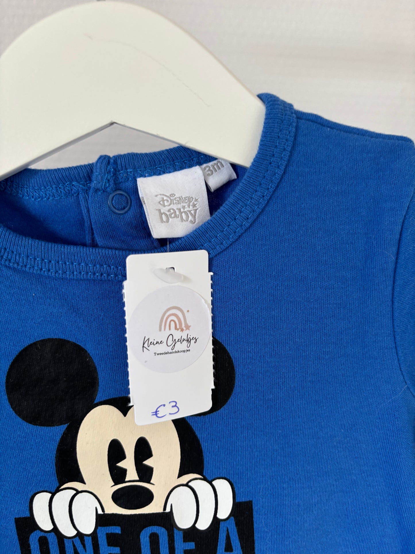 Blauwe eendelige pyjama Mickey Mouse