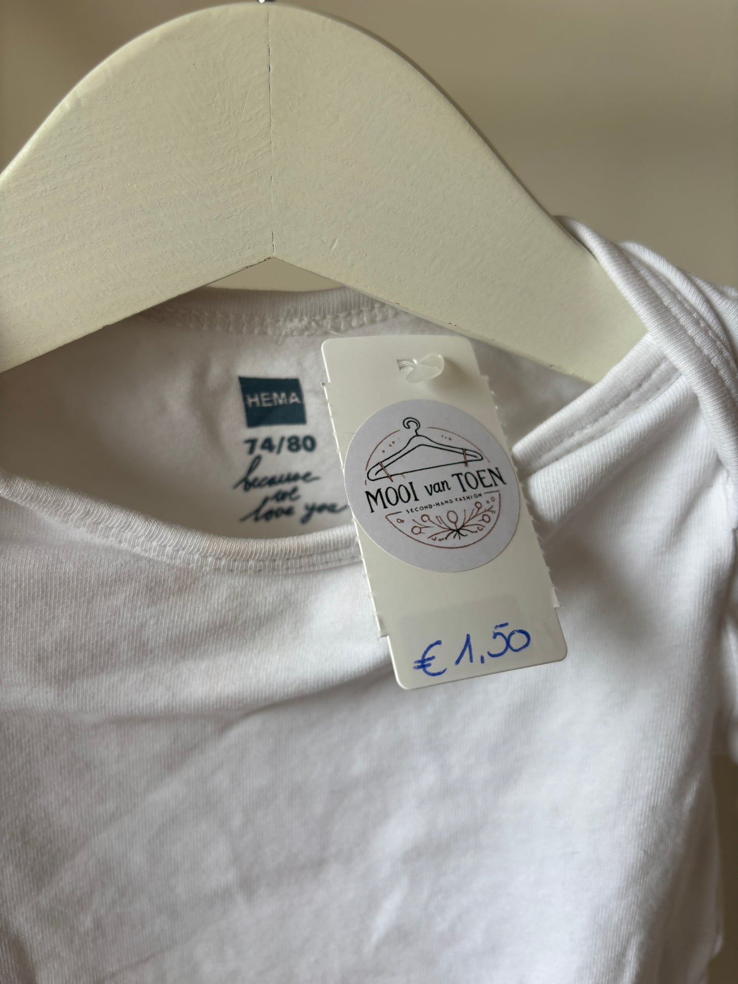 Witte romper met lange mouwen