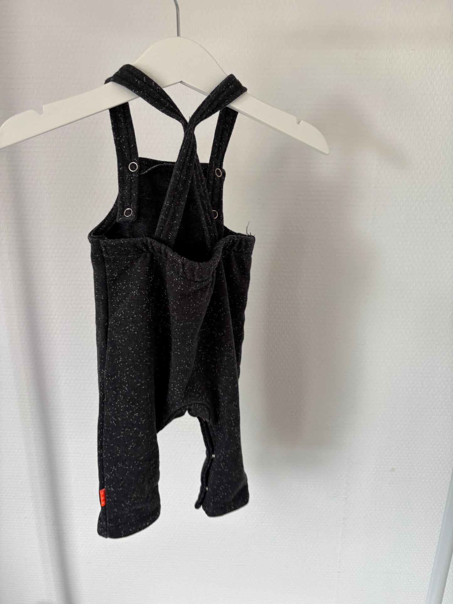 Donkergrijze/zwarte salopette