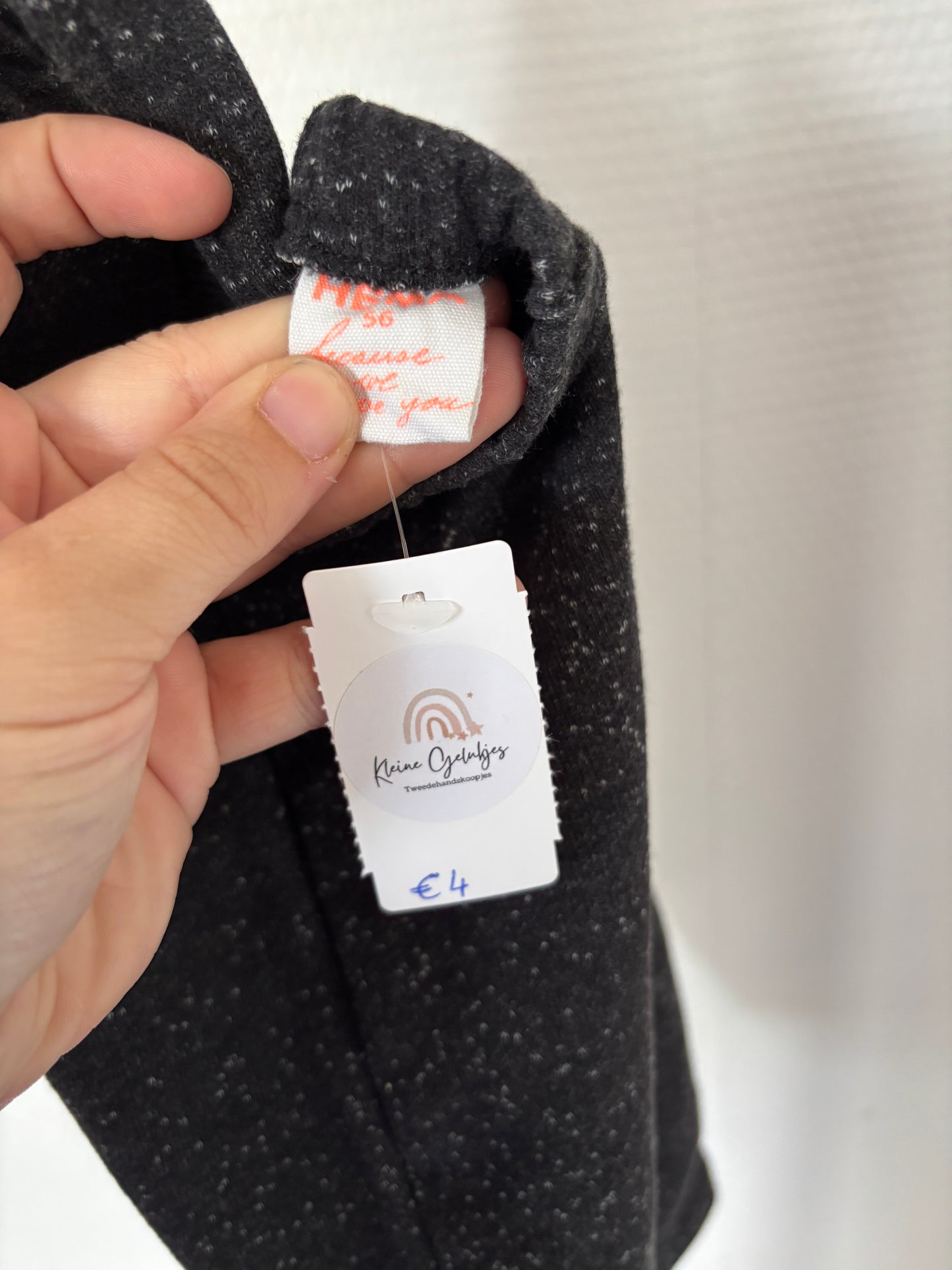 Donkergrijze/zwarte salopette