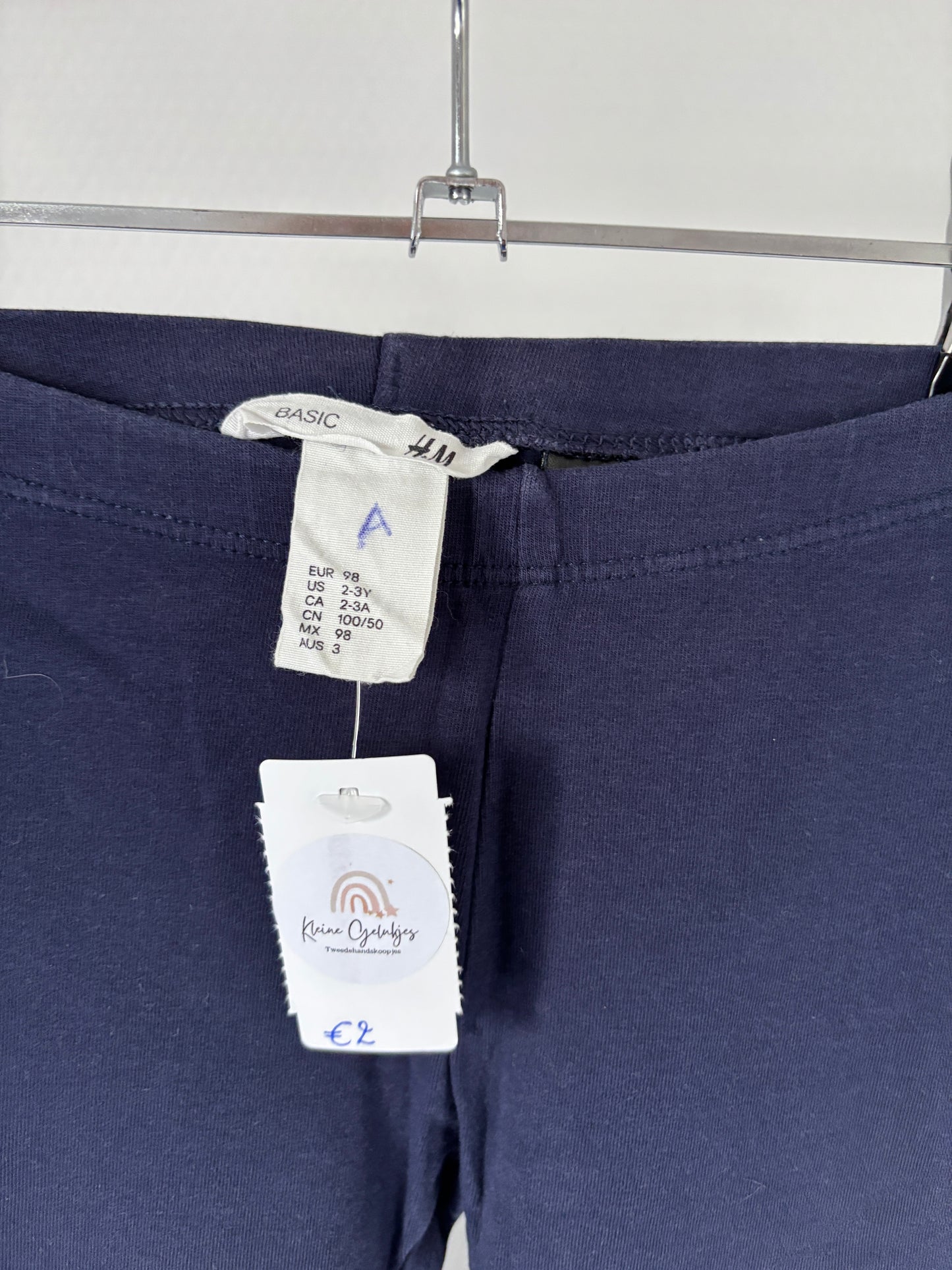 Marineblauwe capri-legging