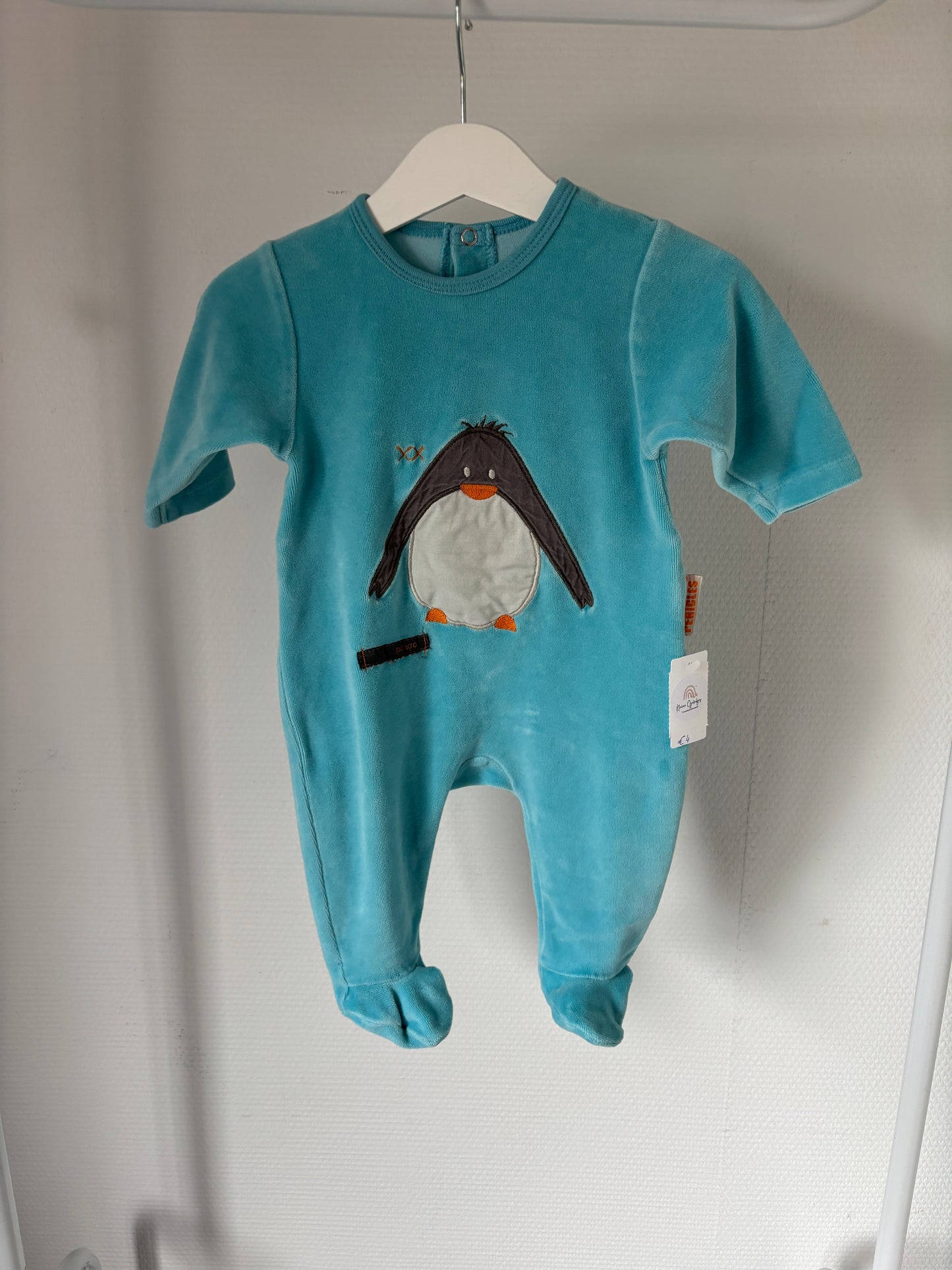 Lichtblauwe eendelige winterpyjama