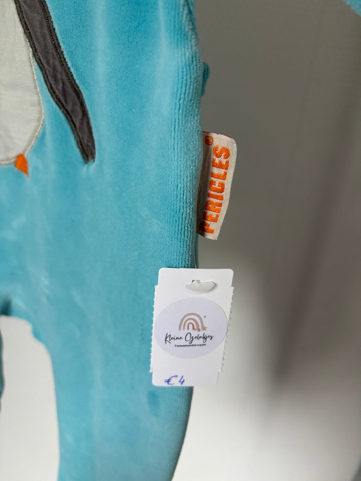 Lichtblauwe eendelige winterpyjama