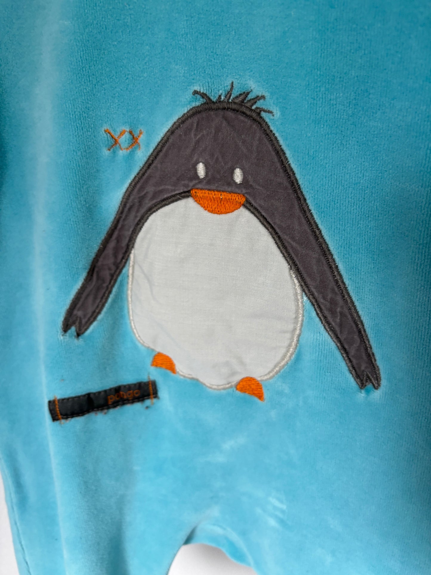 Lichtblauwe eendelige winterpyjama