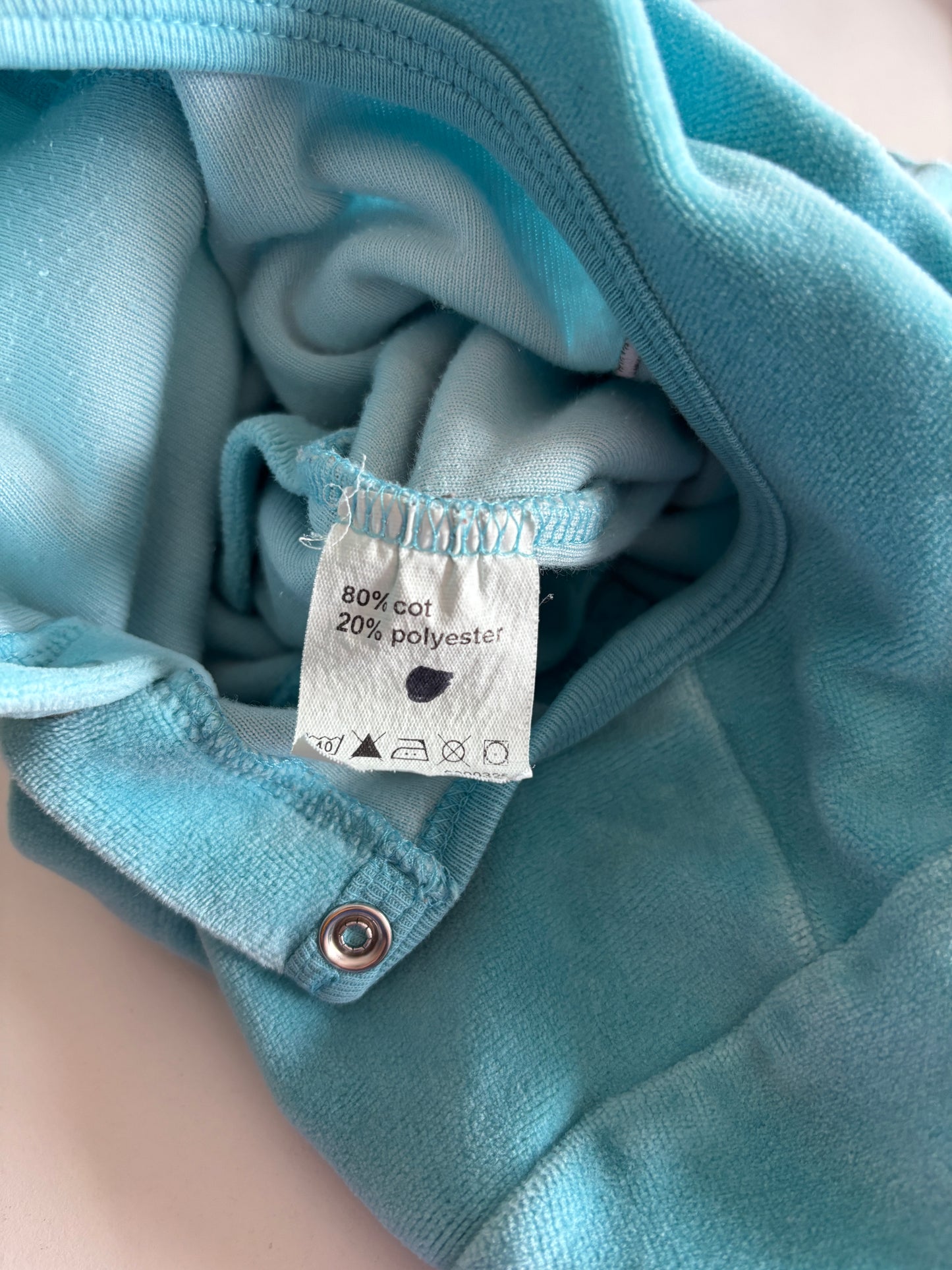 Lichtblauwe eendelige winterpyjama