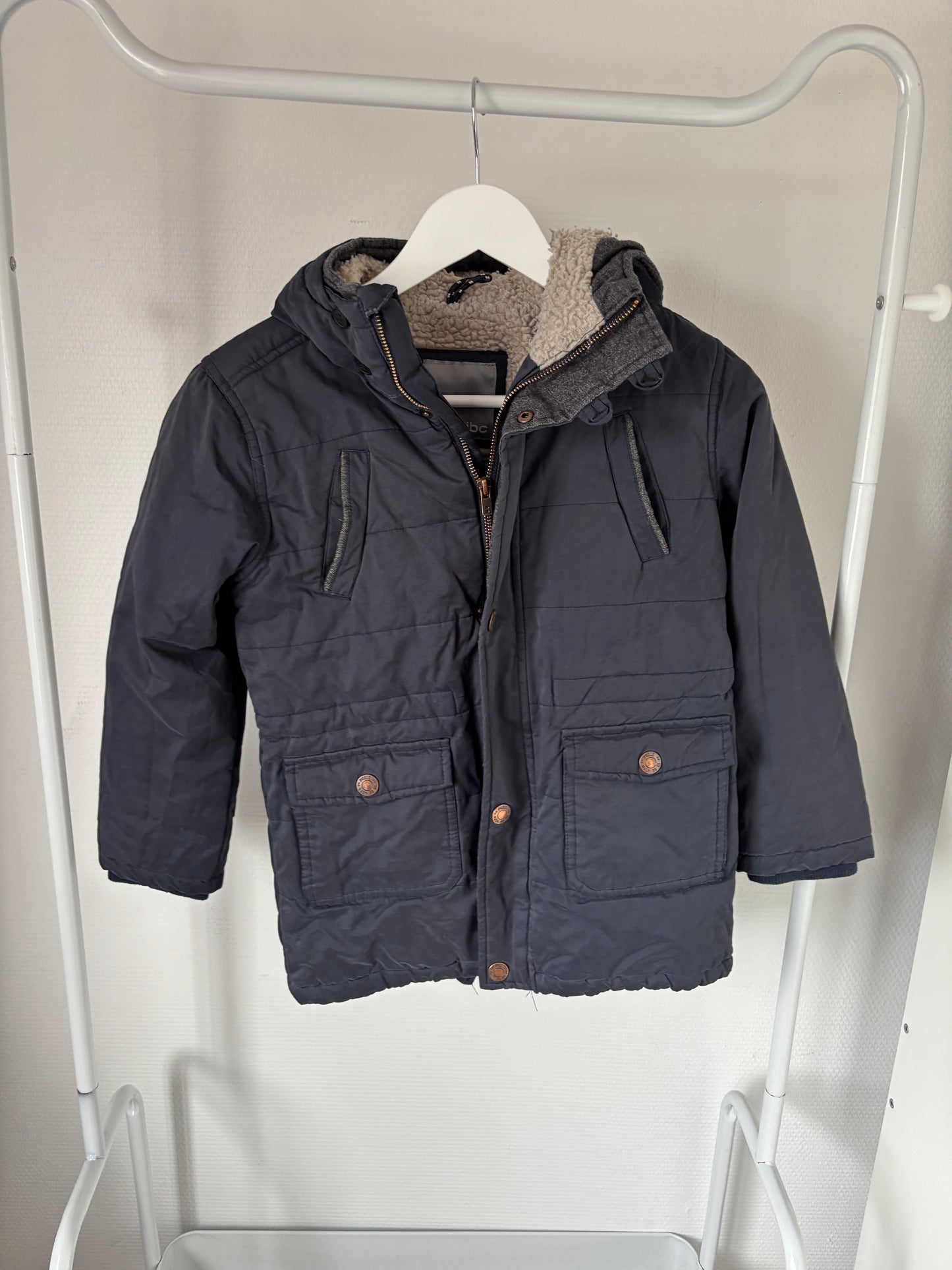 Marineblauwe winterjas