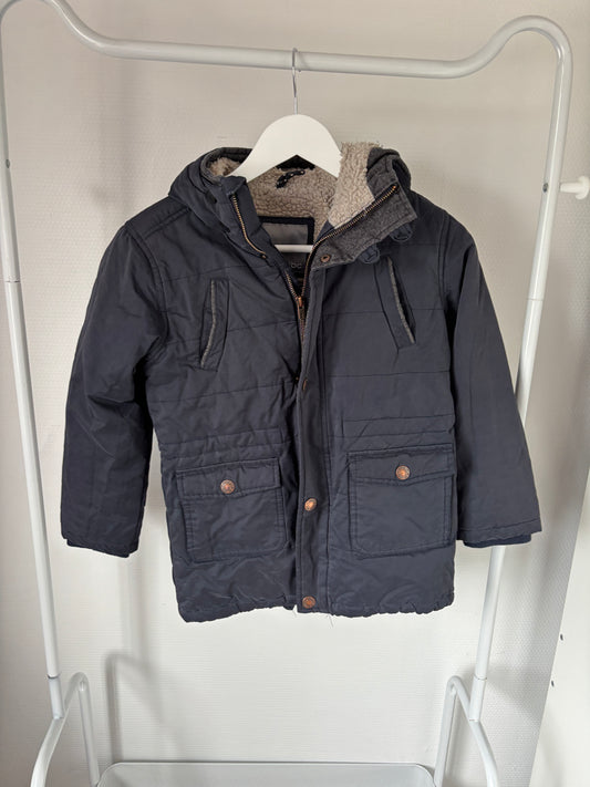 Marineblauwe winterjas