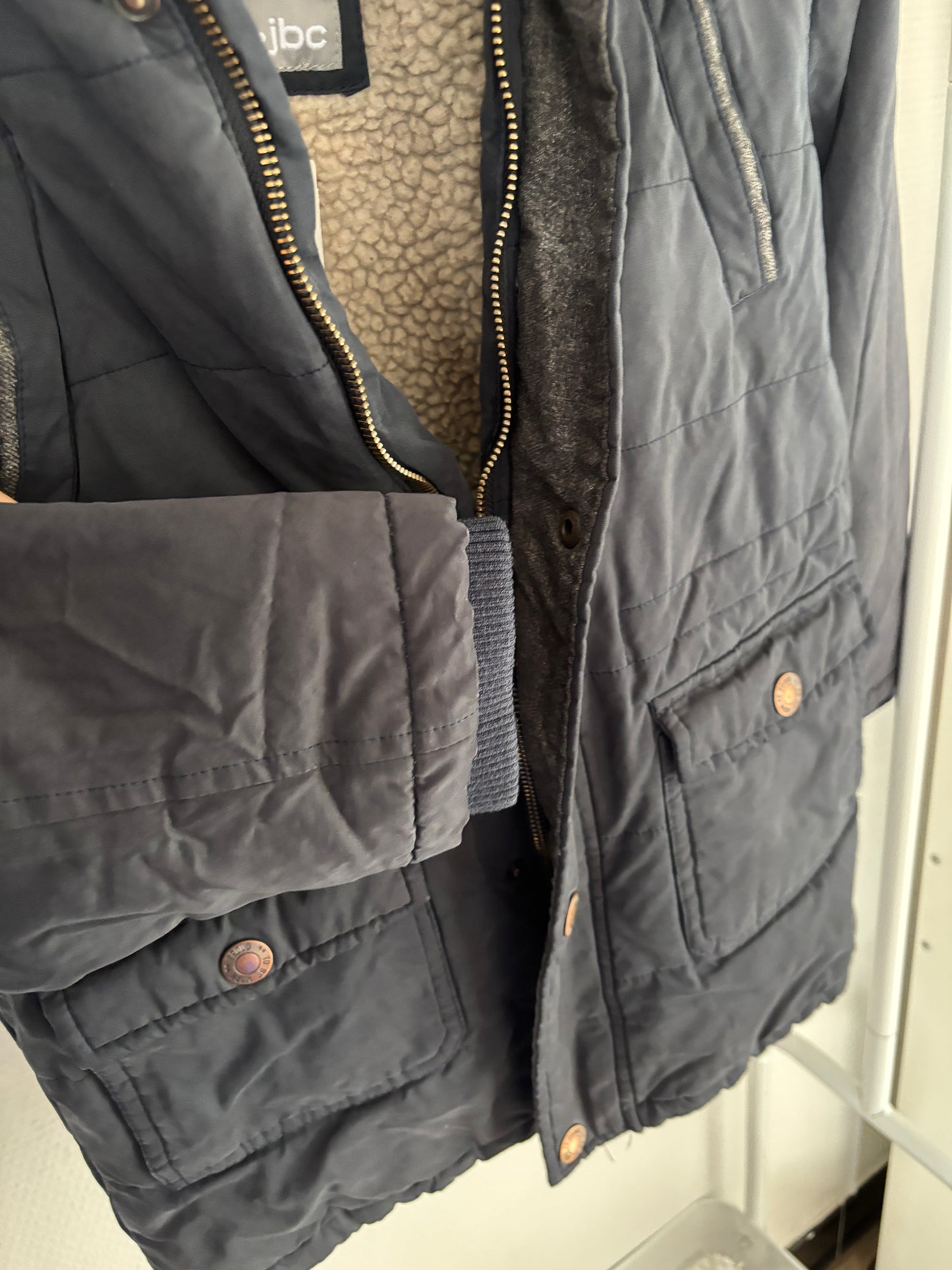 Marineblauwe winterjas