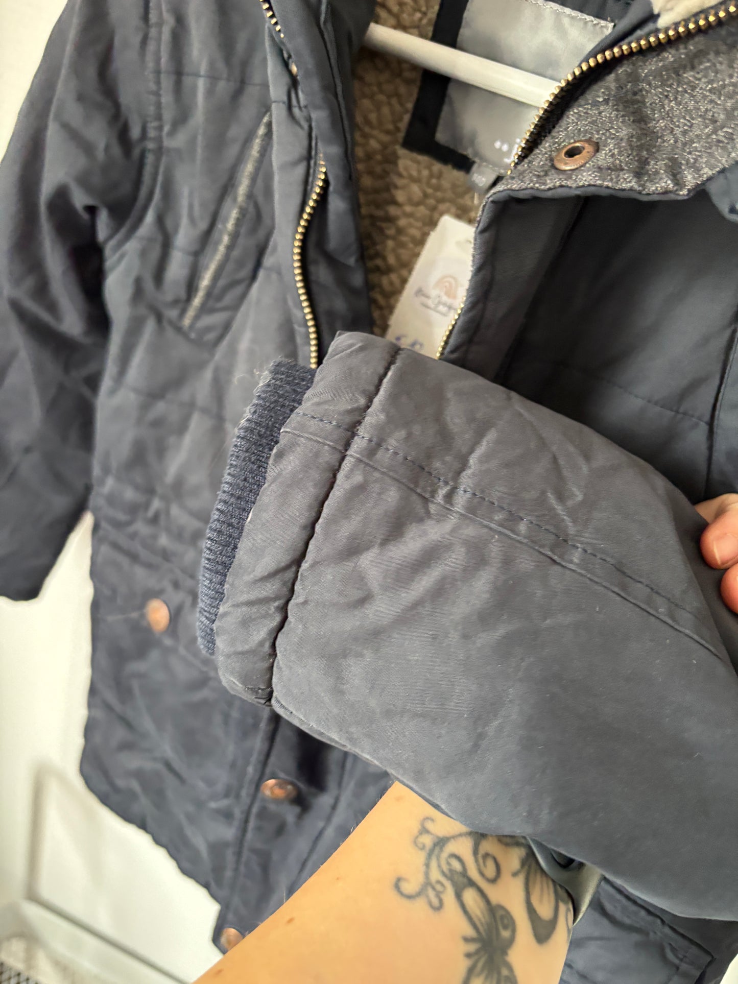 Marineblauwe winterjas