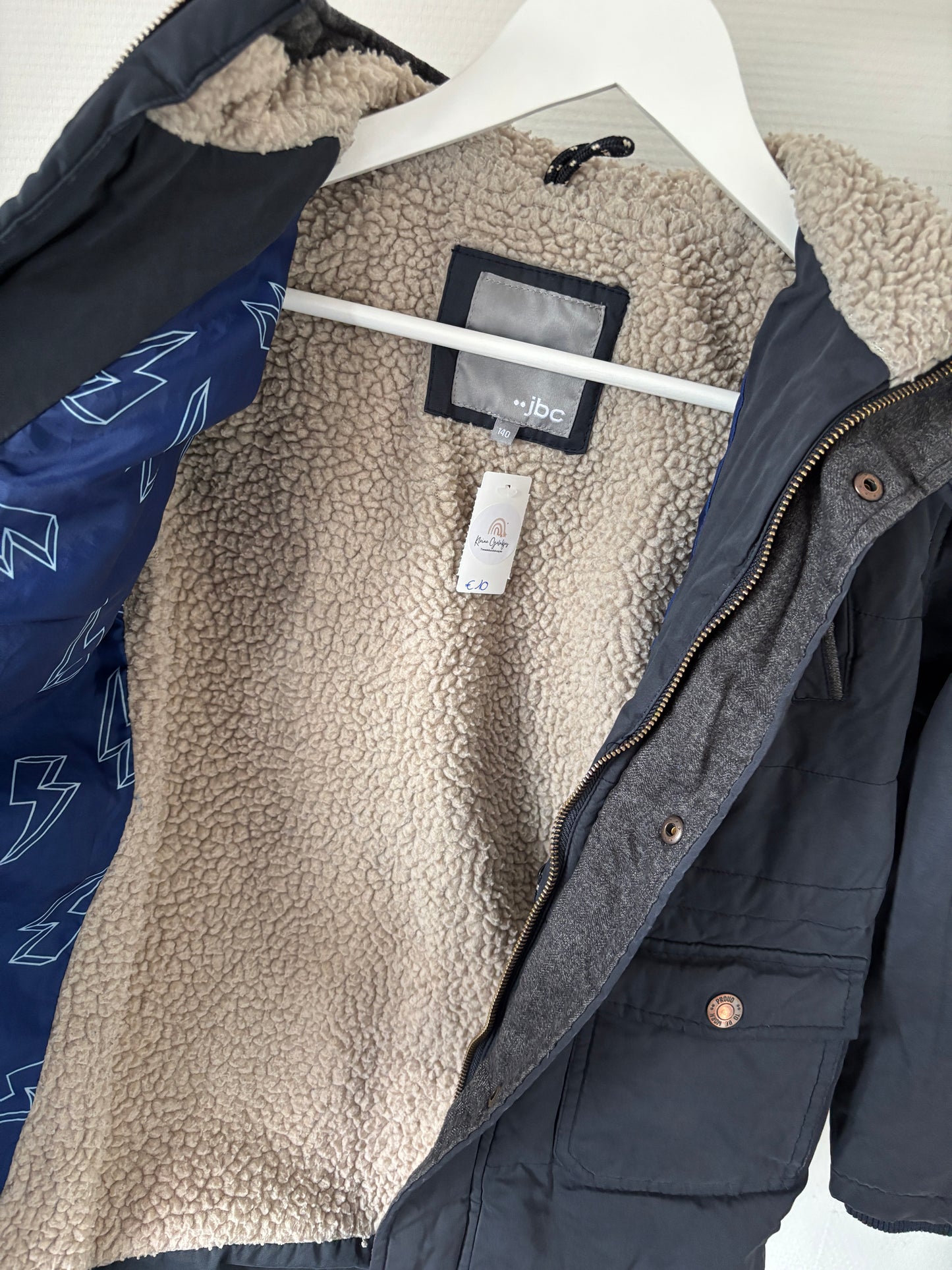 Marineblauwe winterjas