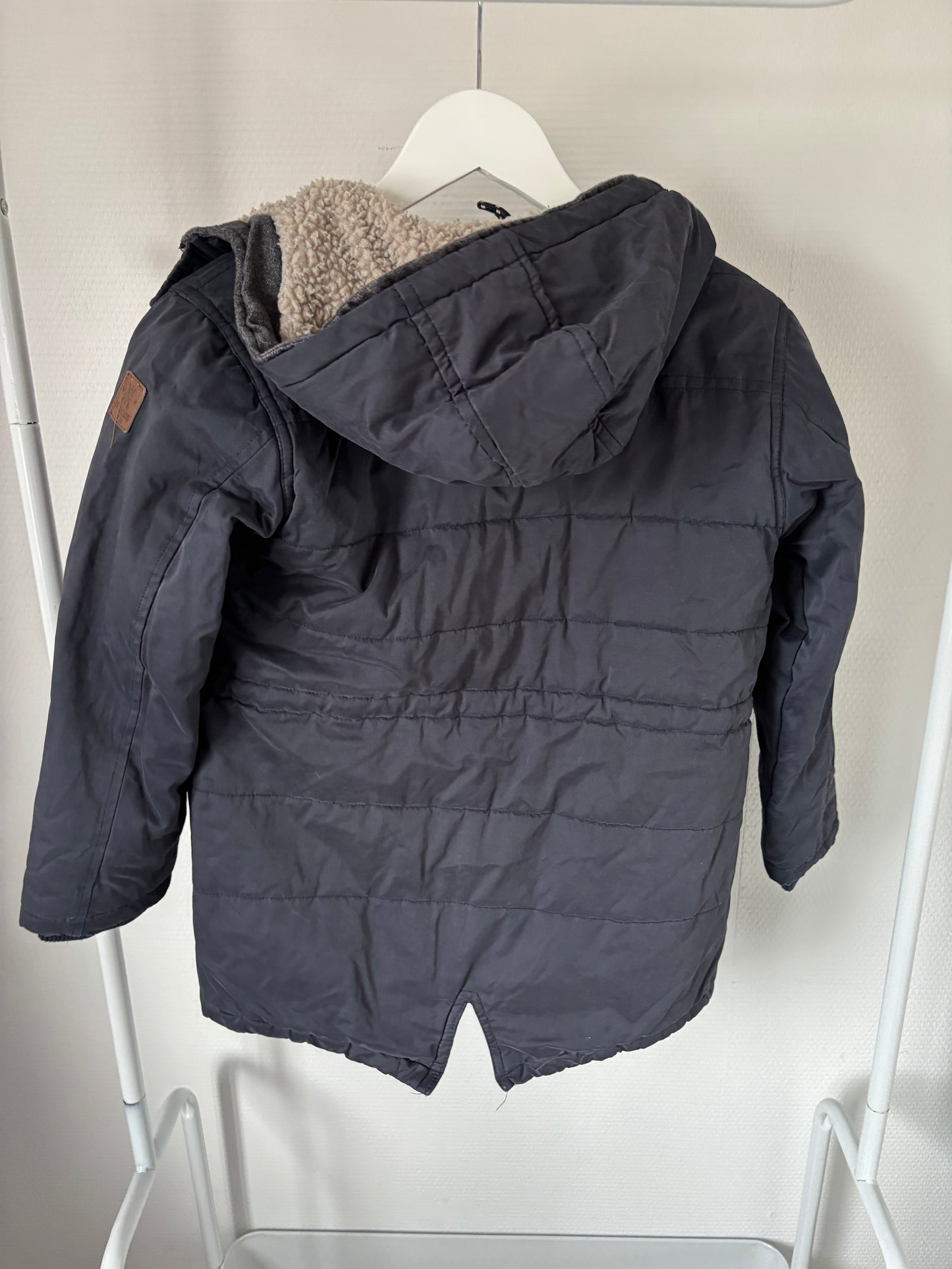 Marineblauwe winterjas