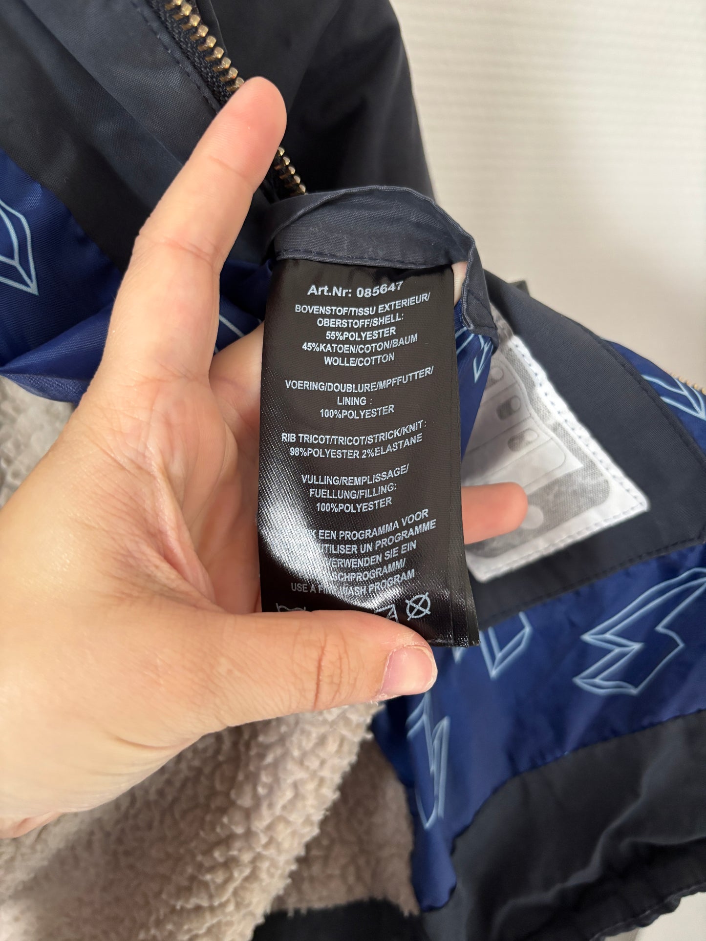 Marineblauwe winterjas