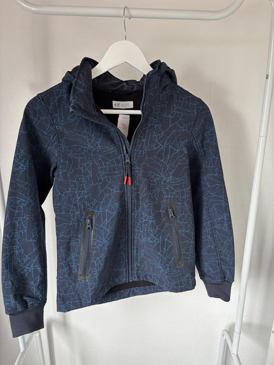 Marineblauwe winddichte jas