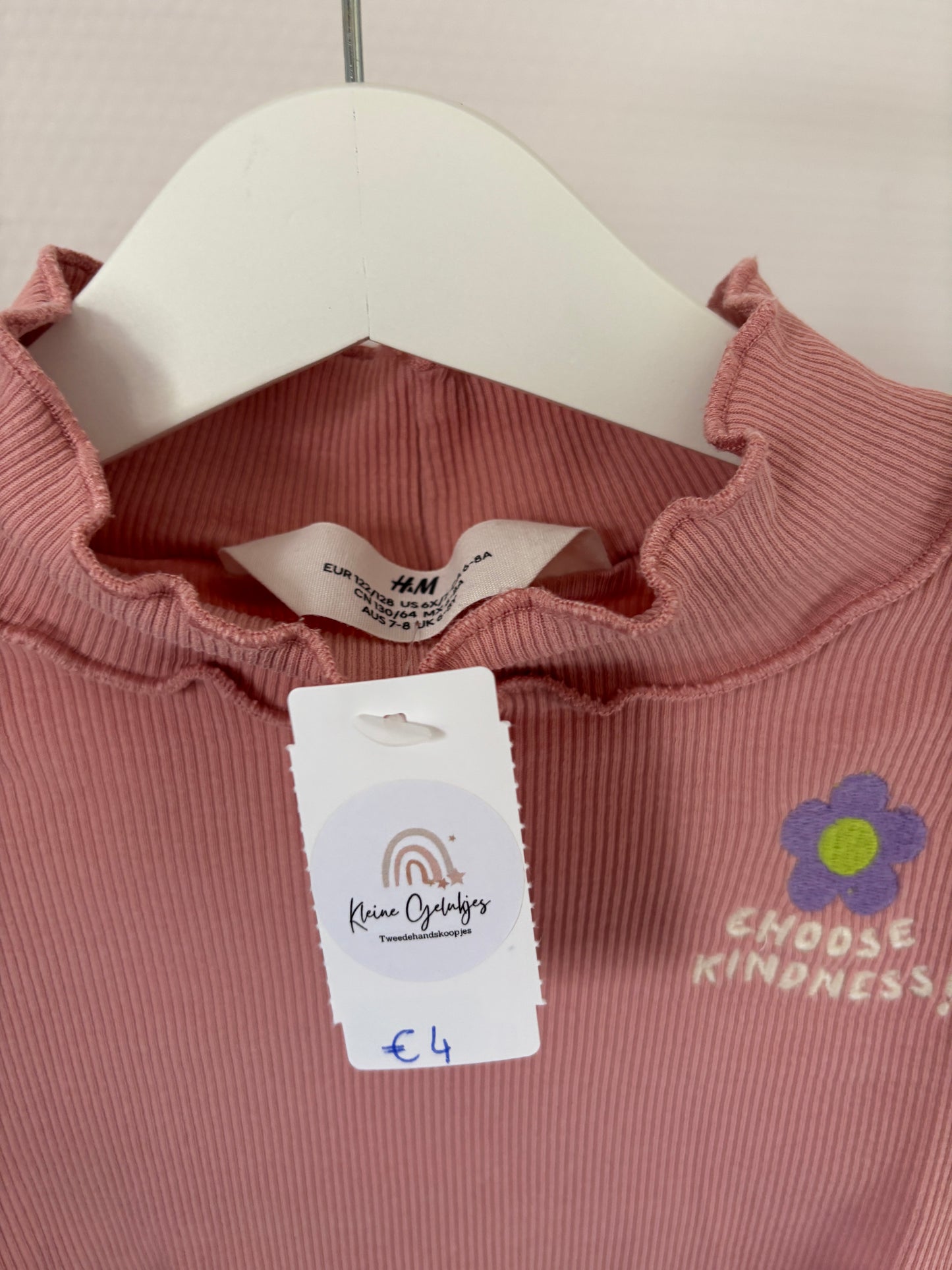 Lichtroze riblongsleeve