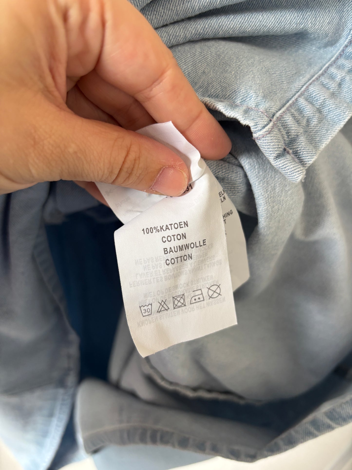 Lichtblauwe jeansjurk