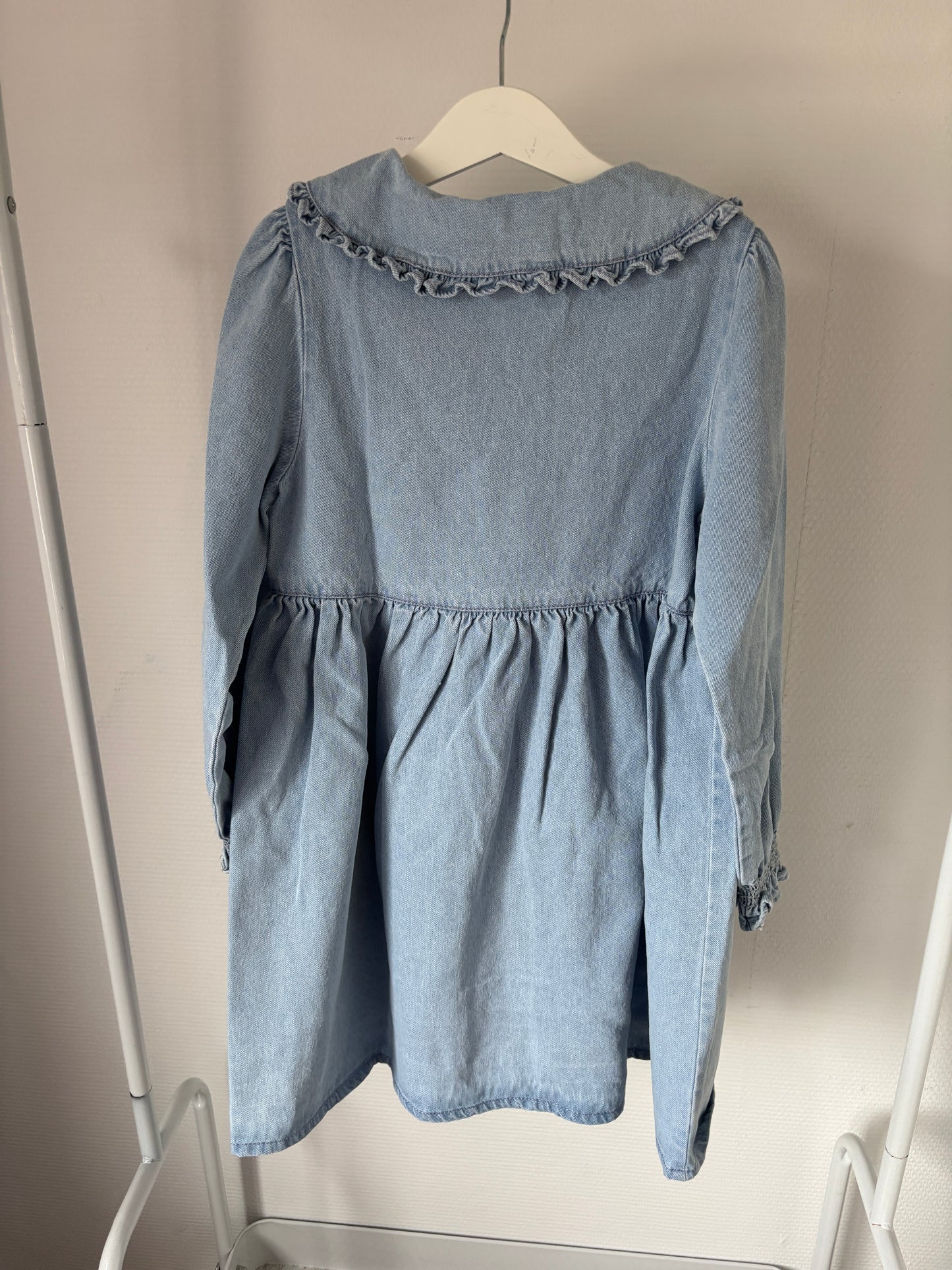 Lichtblauwe jeansjurk