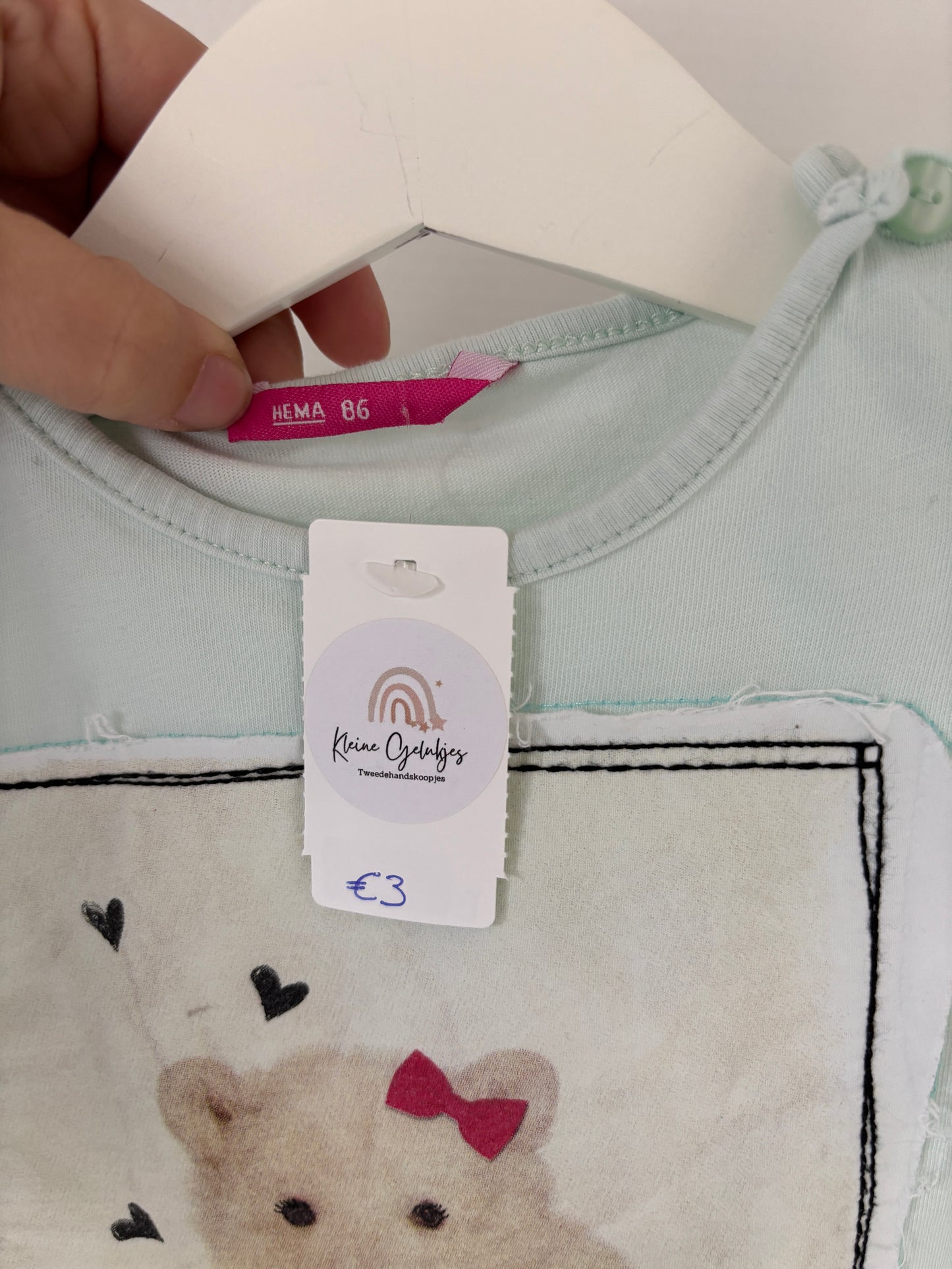 Lichtblauwe longsleeve