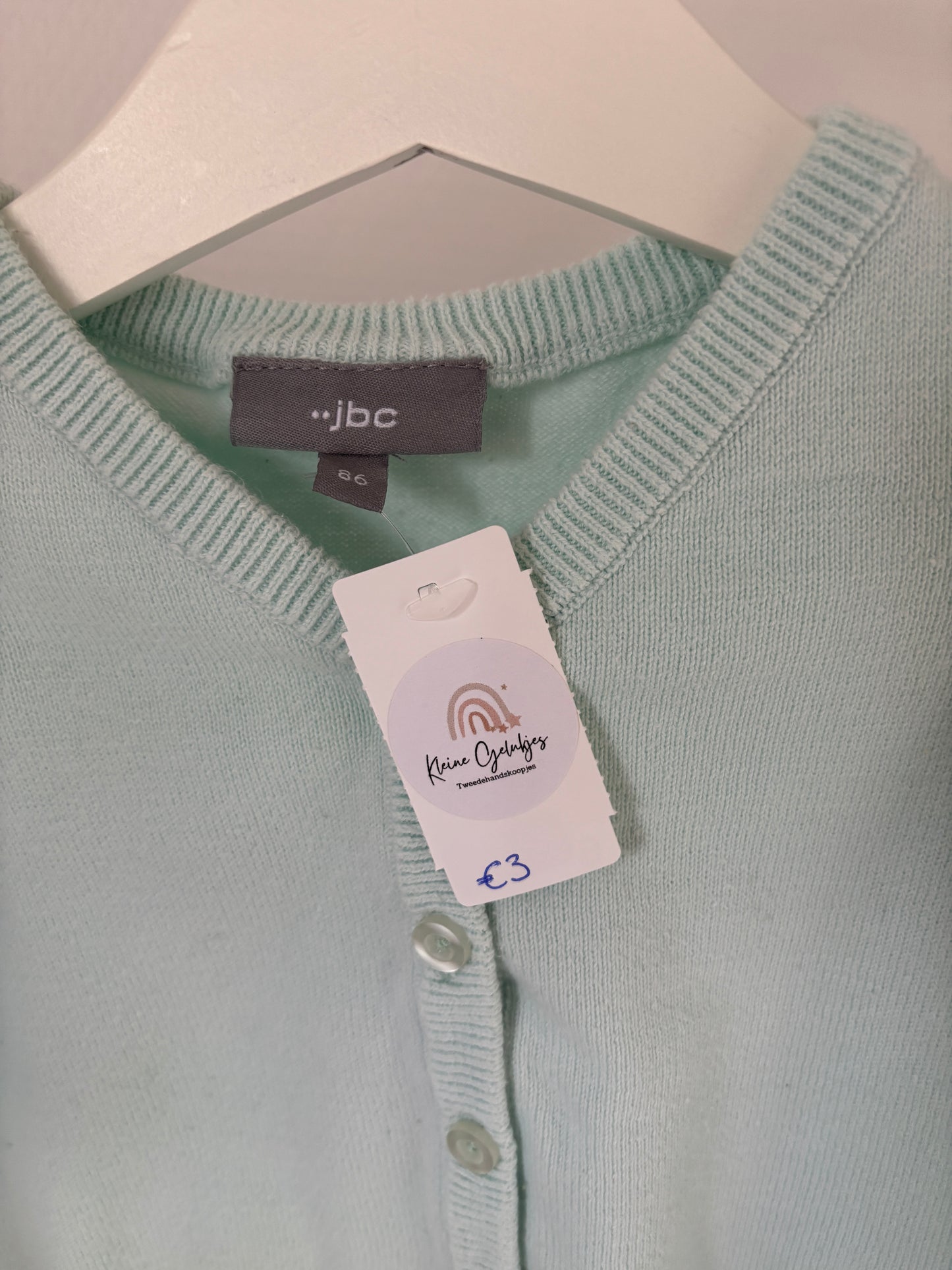 Lichtblauwe cardigan