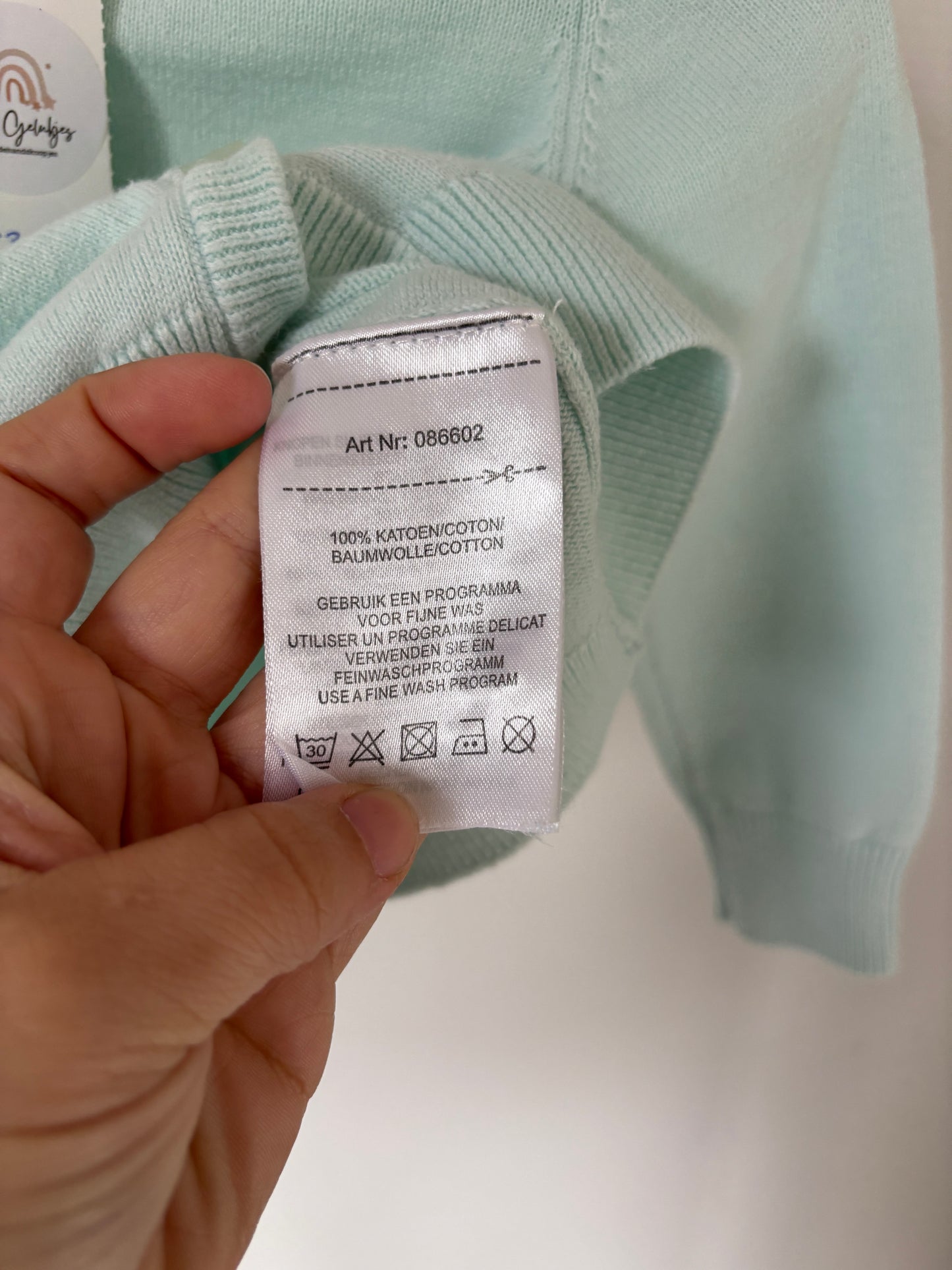 Lichtblauwe cardigan