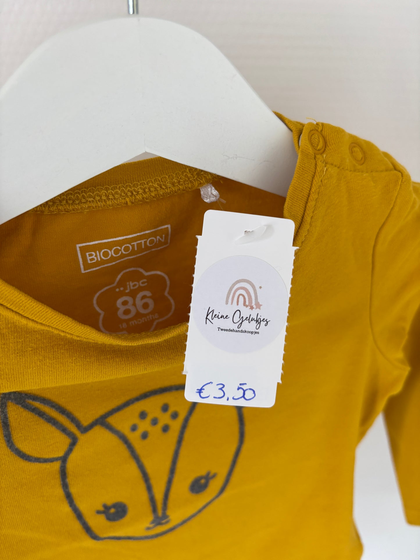 Mosterdgele longsleeve