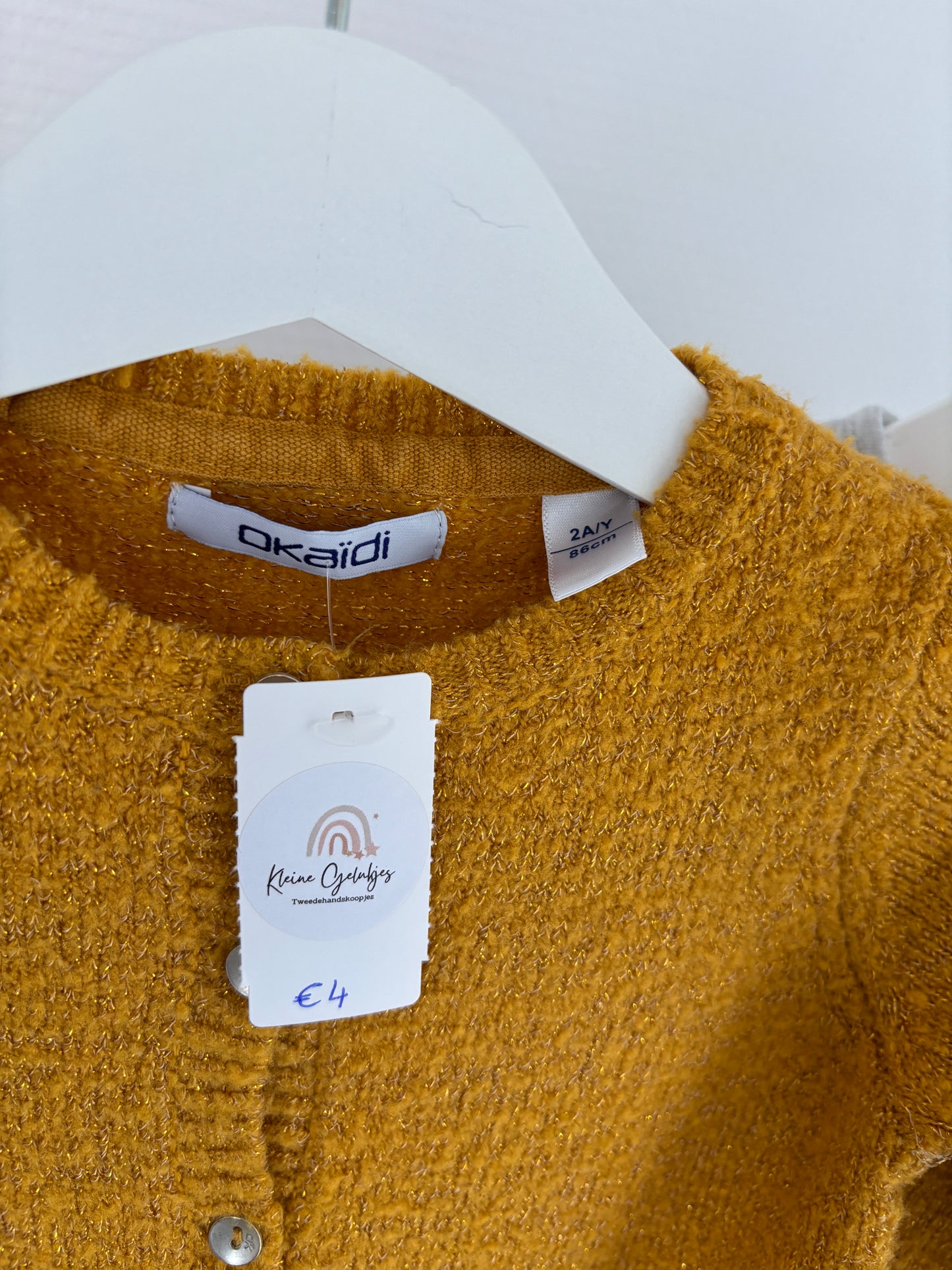 Mosterdgele cardigan