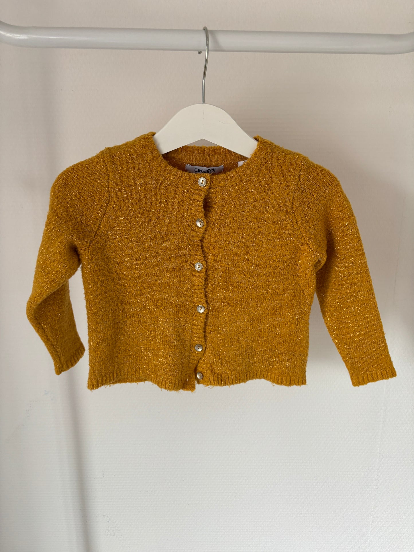 Mosterdgele cardigan